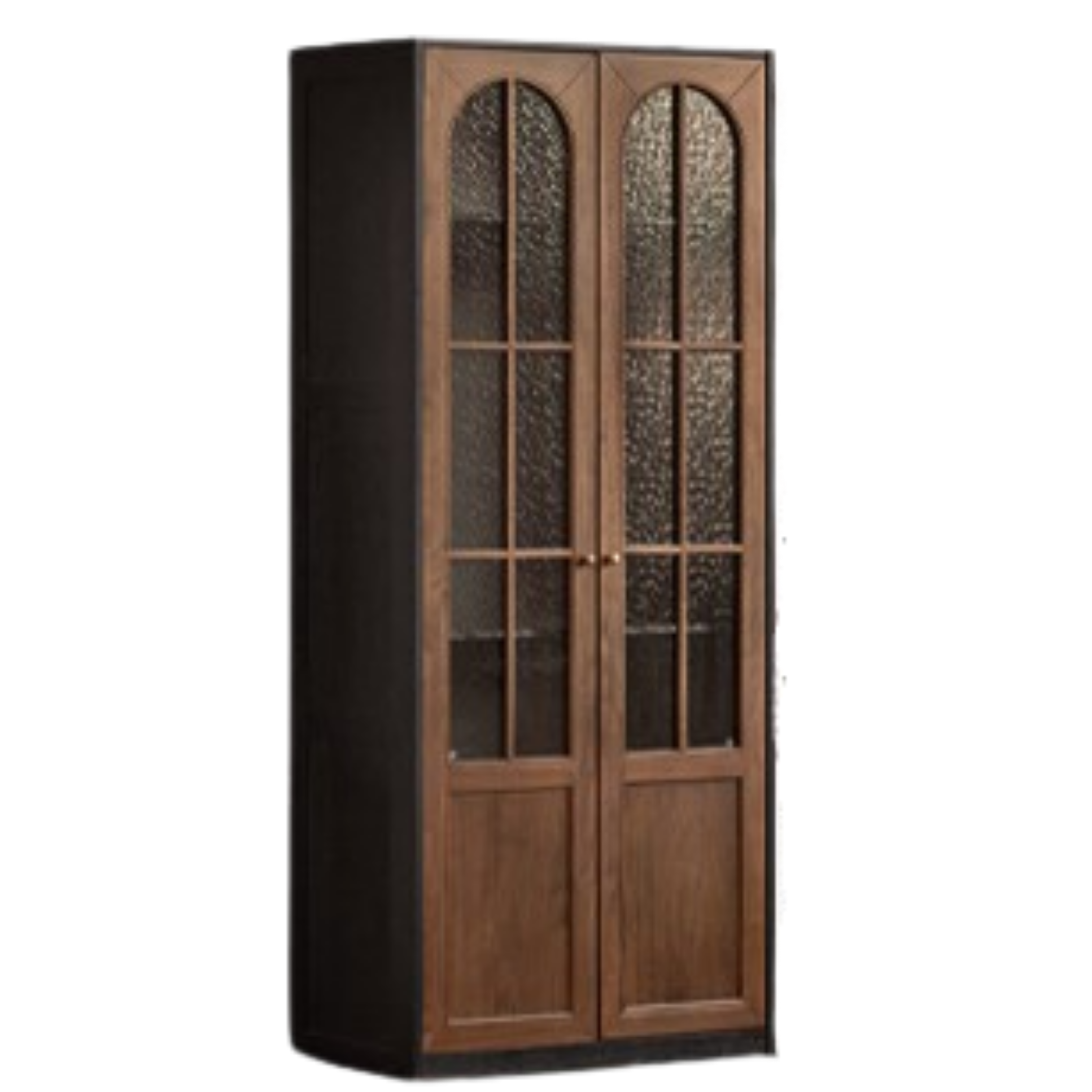 Black Walnut Solid Wood Wardrobe French Retro Style
