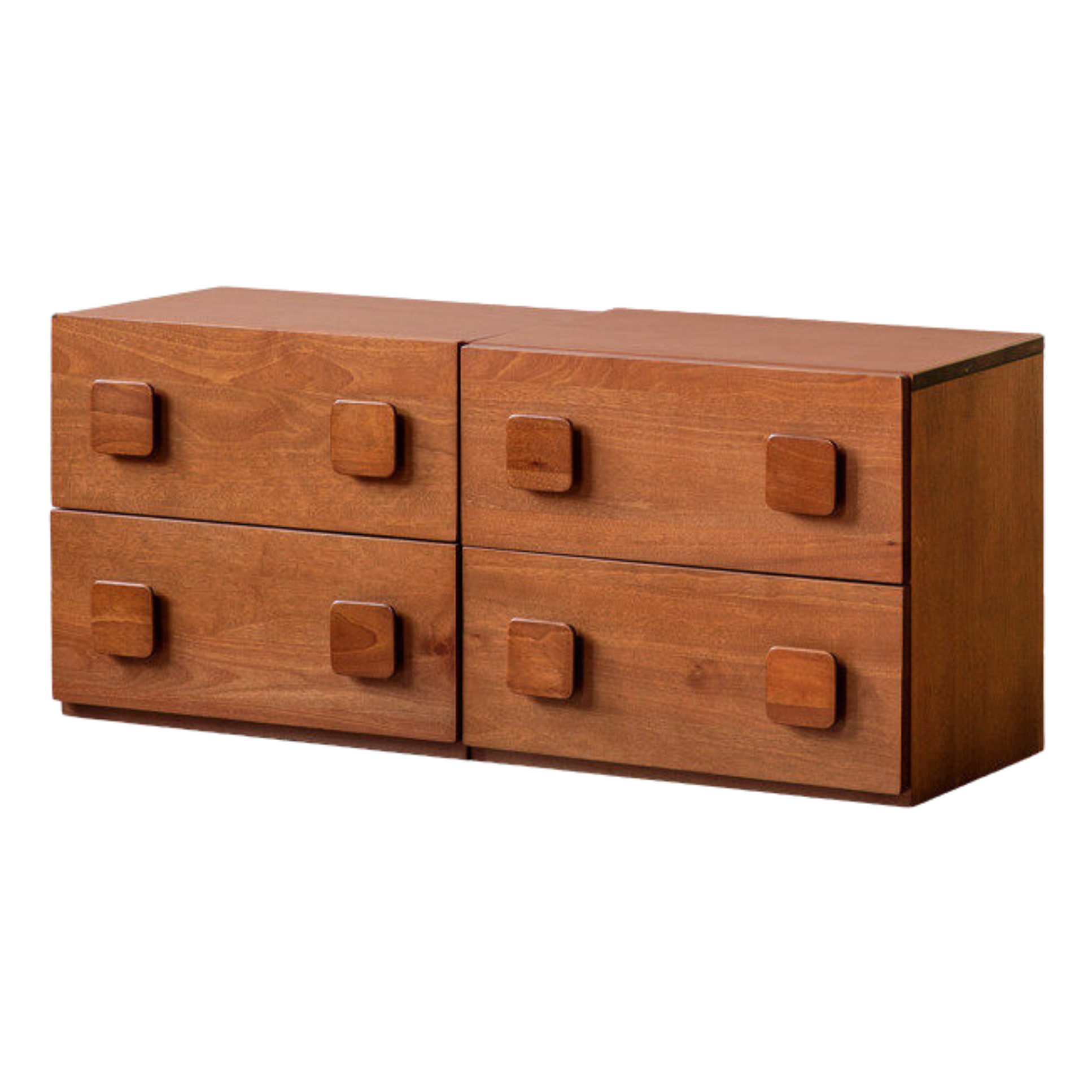 Poplar, Black Walnut, Ash, Cherry, Oak, Birch Solid Wood Retro Module Combination TV Cabinet.