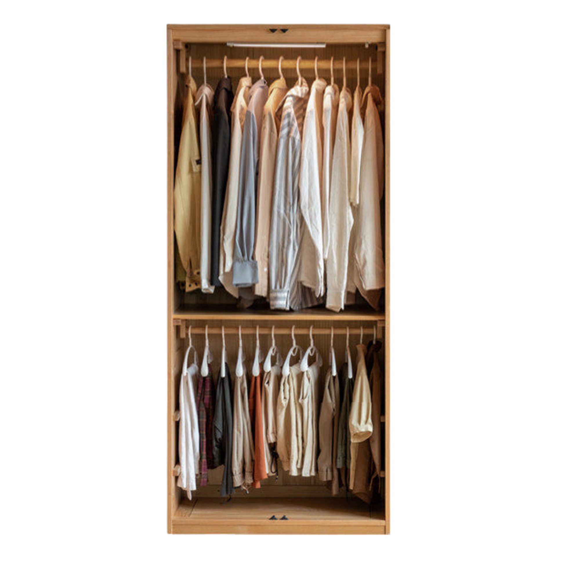 Oak Solid Wood Wardrobe French Retro Style