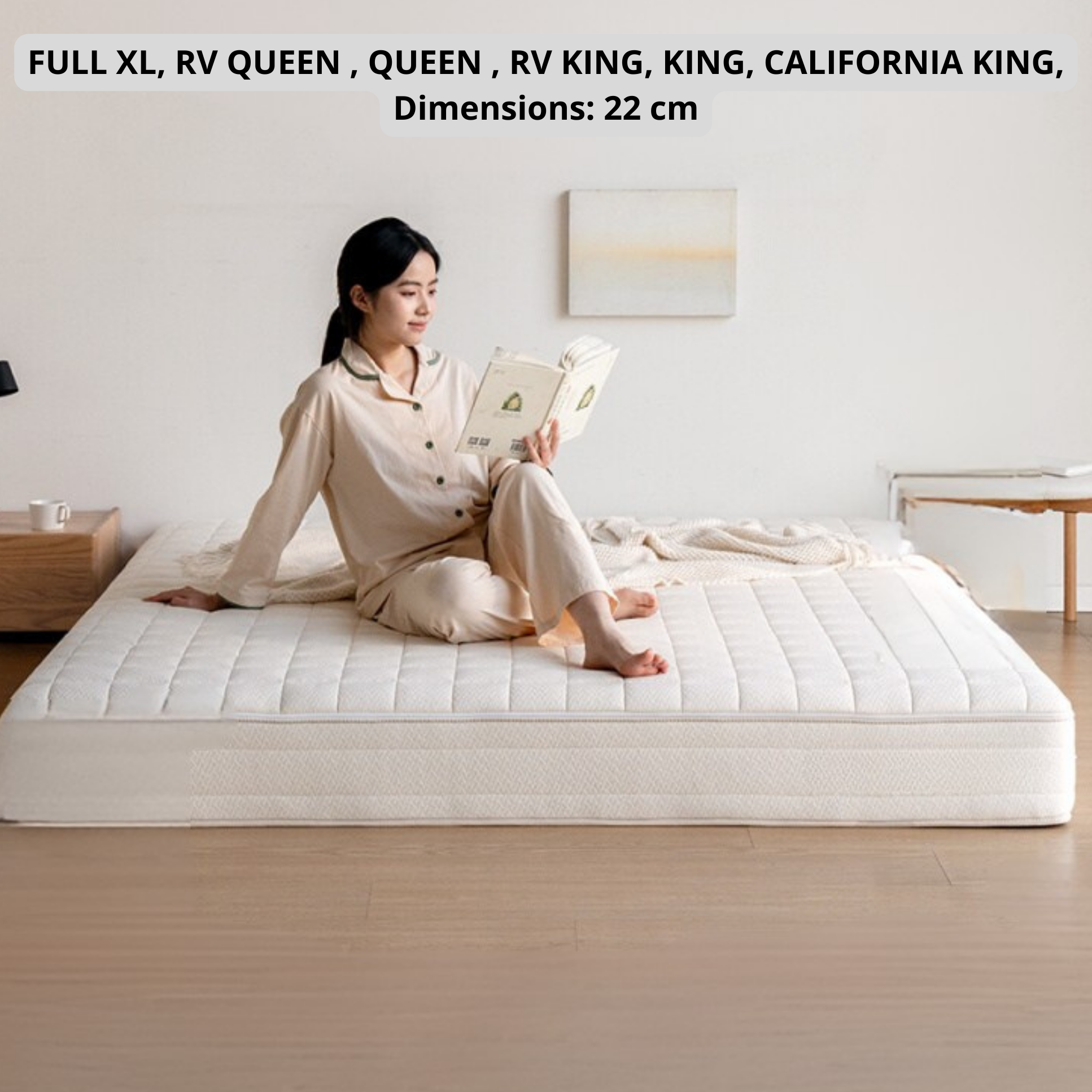 Zero-Glue Certified Natural Latex and Jute Mattress — Spring, Firm, Thick 22 cm