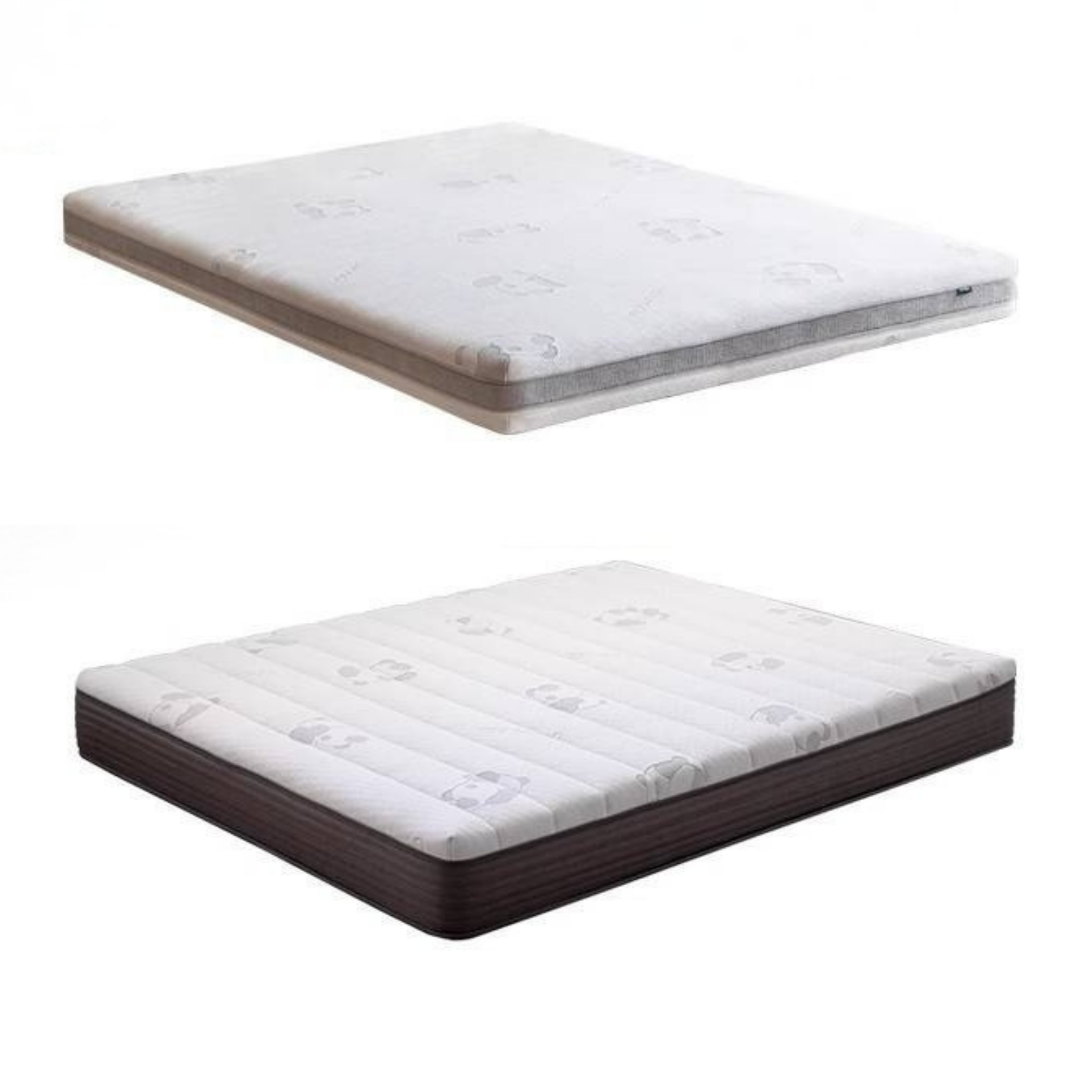 Children's Eco-Friendly Glue-Free Mattress — Panda Jute Spring, Coconut Fiber, Double Latex