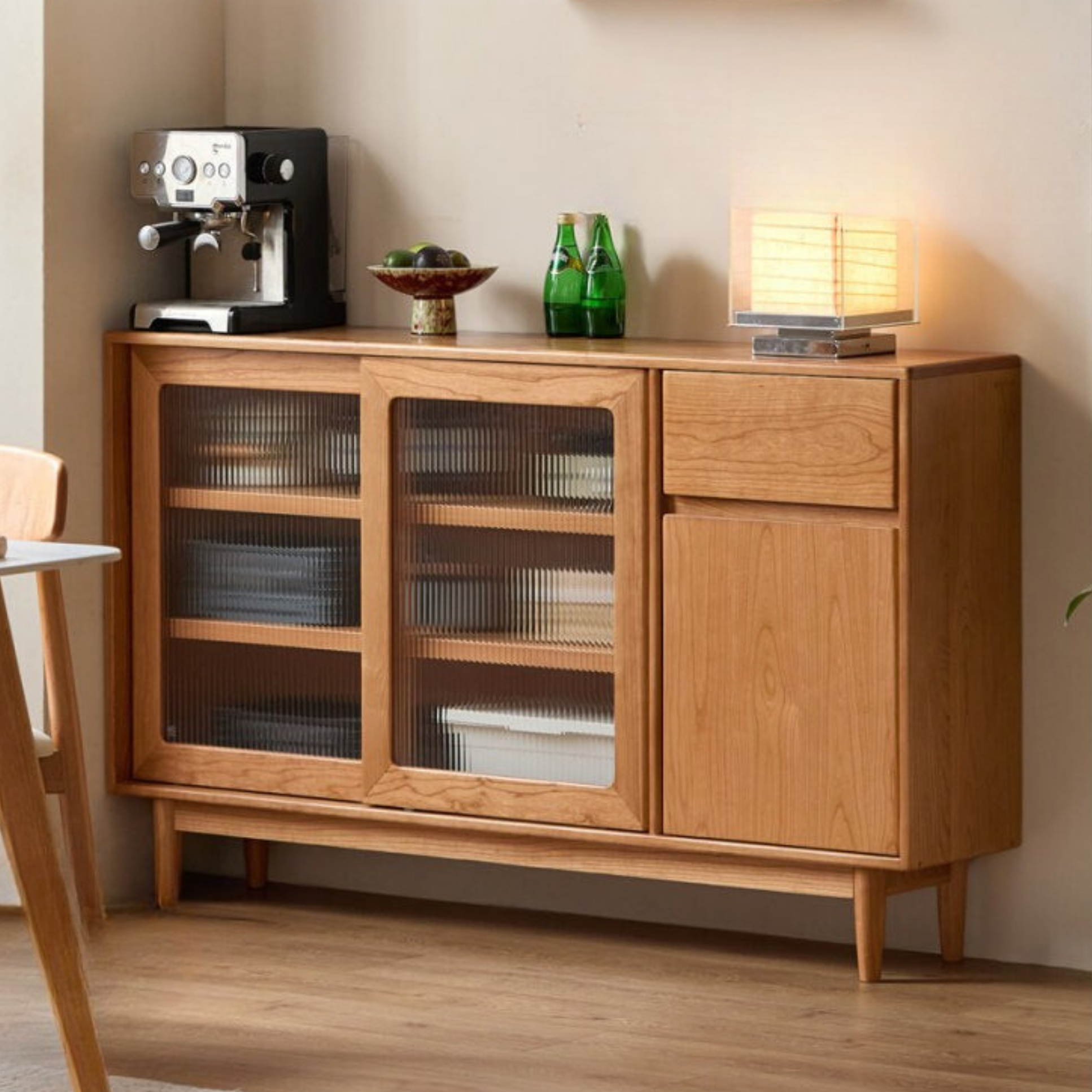 Cherry Solid Wood Ultra-thin Sideboard