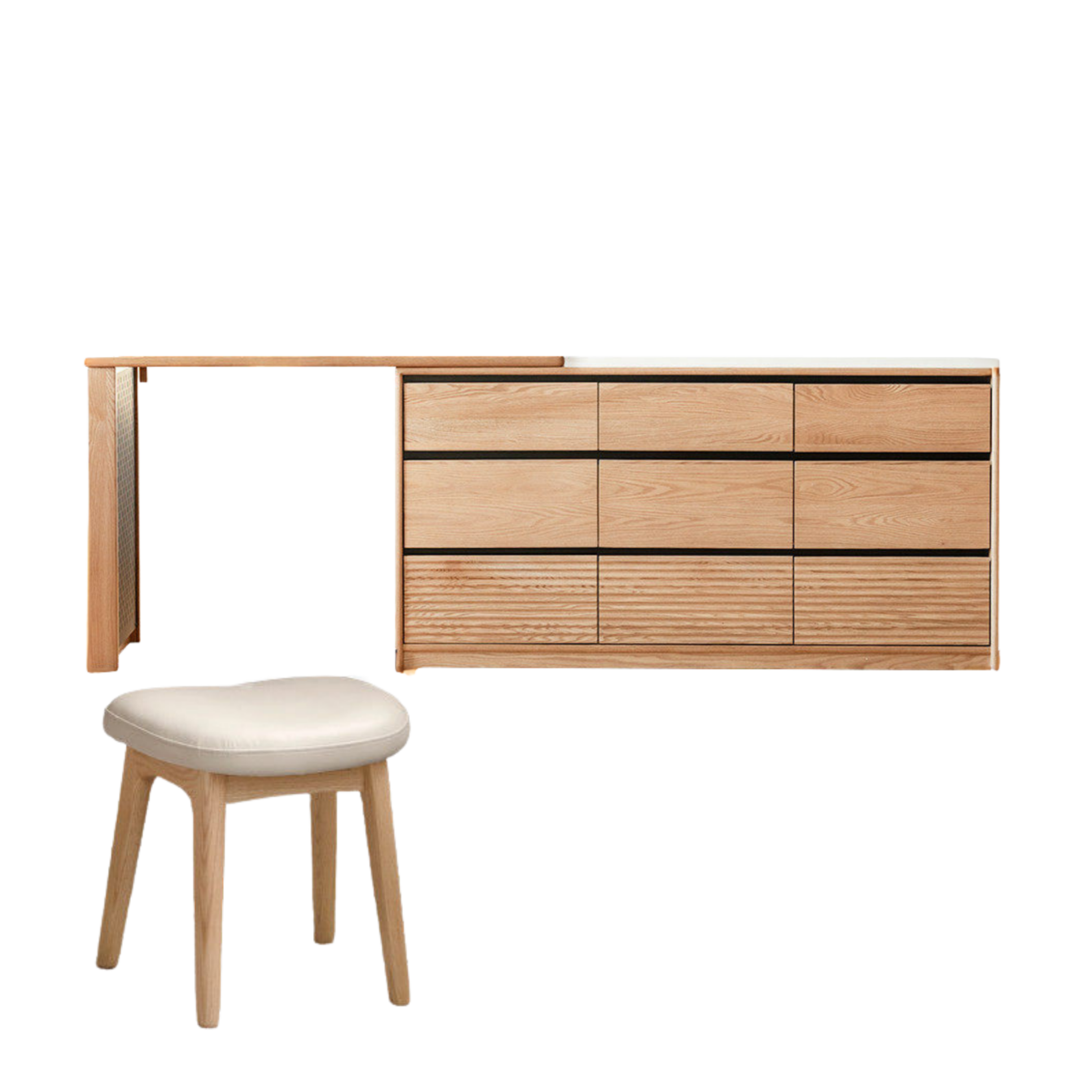 Ash Solid Wood Modern Minimalist Vanity Table