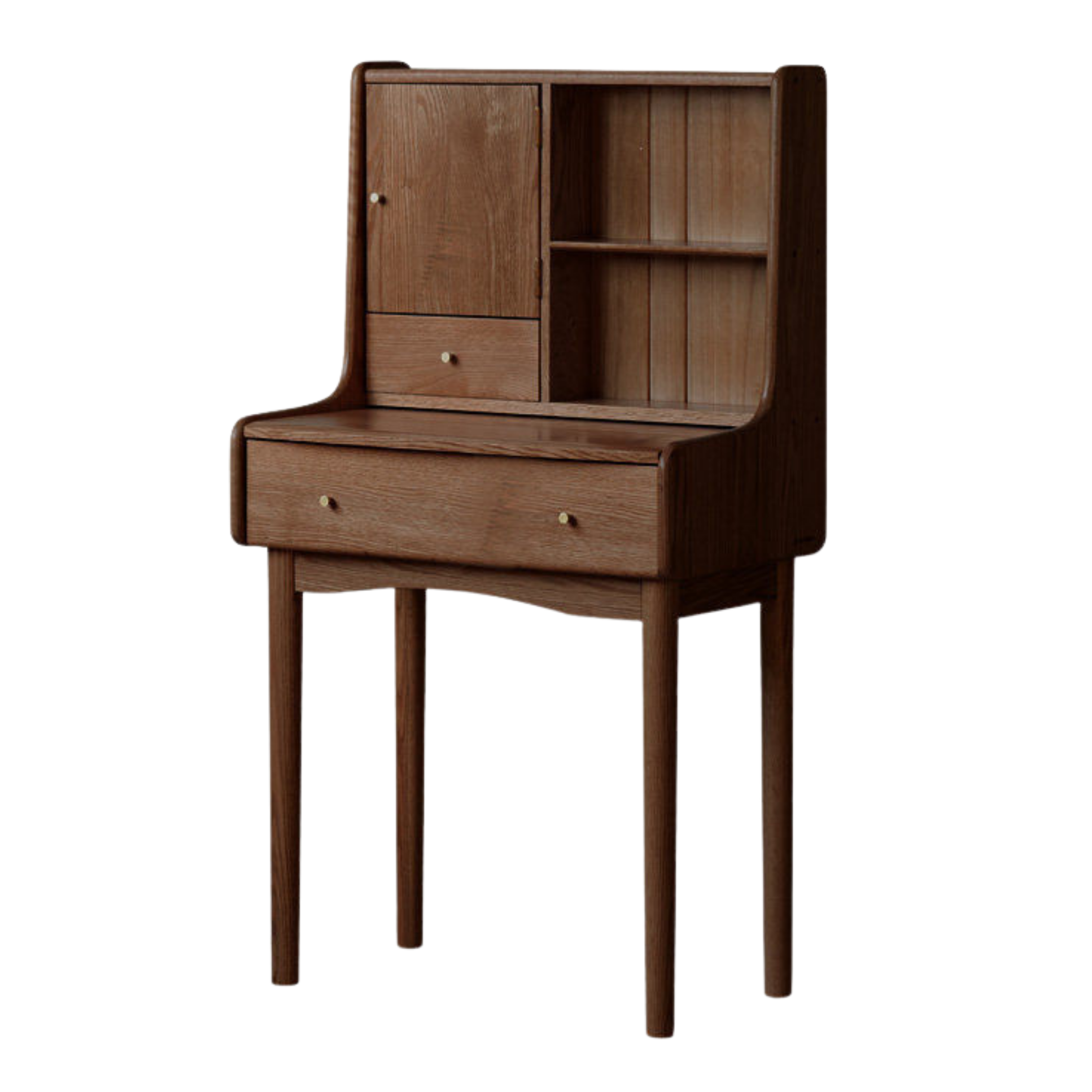 Solid RubberWood Extendable Modern Vanity Table