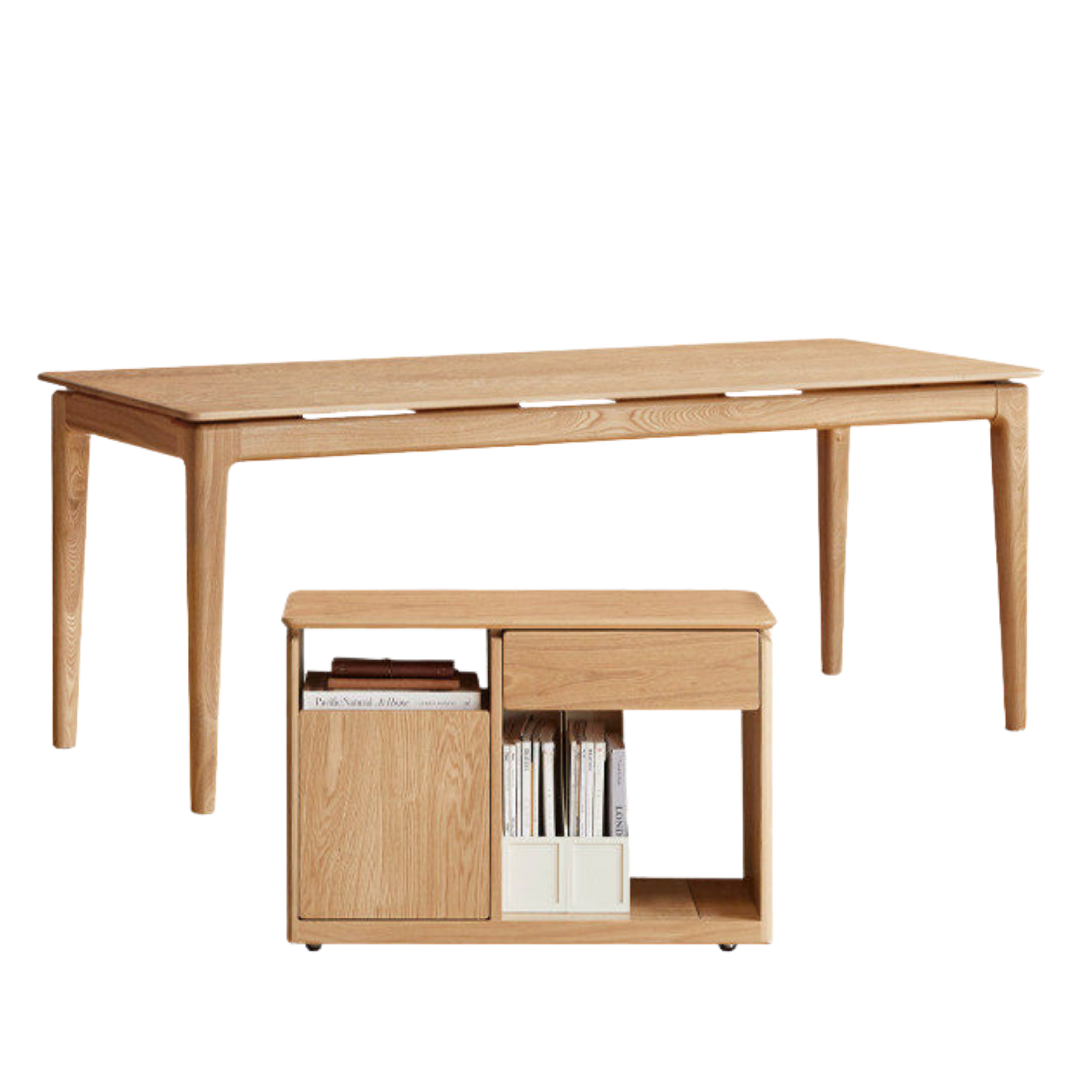 Ash Solid Wood Modern Minimalist Office Desk