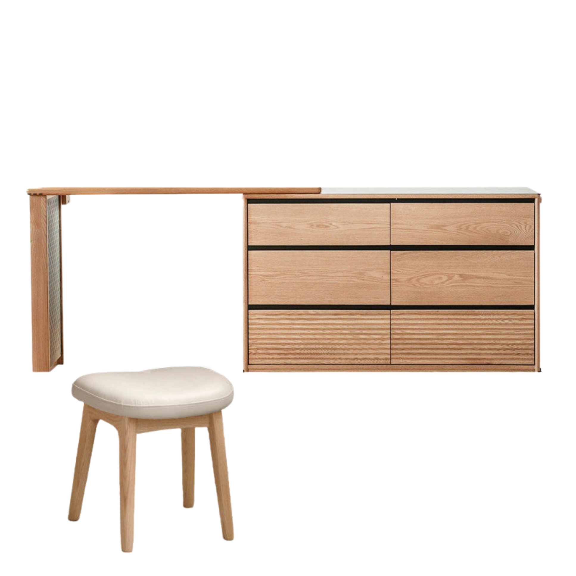 Ash Solid Wood Modern Minimalist Vanity Table