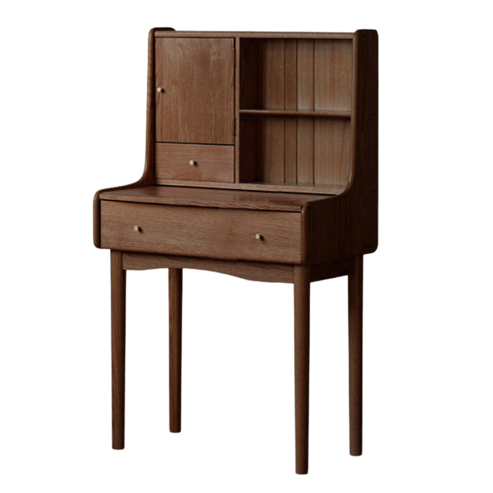 Solid RubberWood Extendable Modern Vanity Table