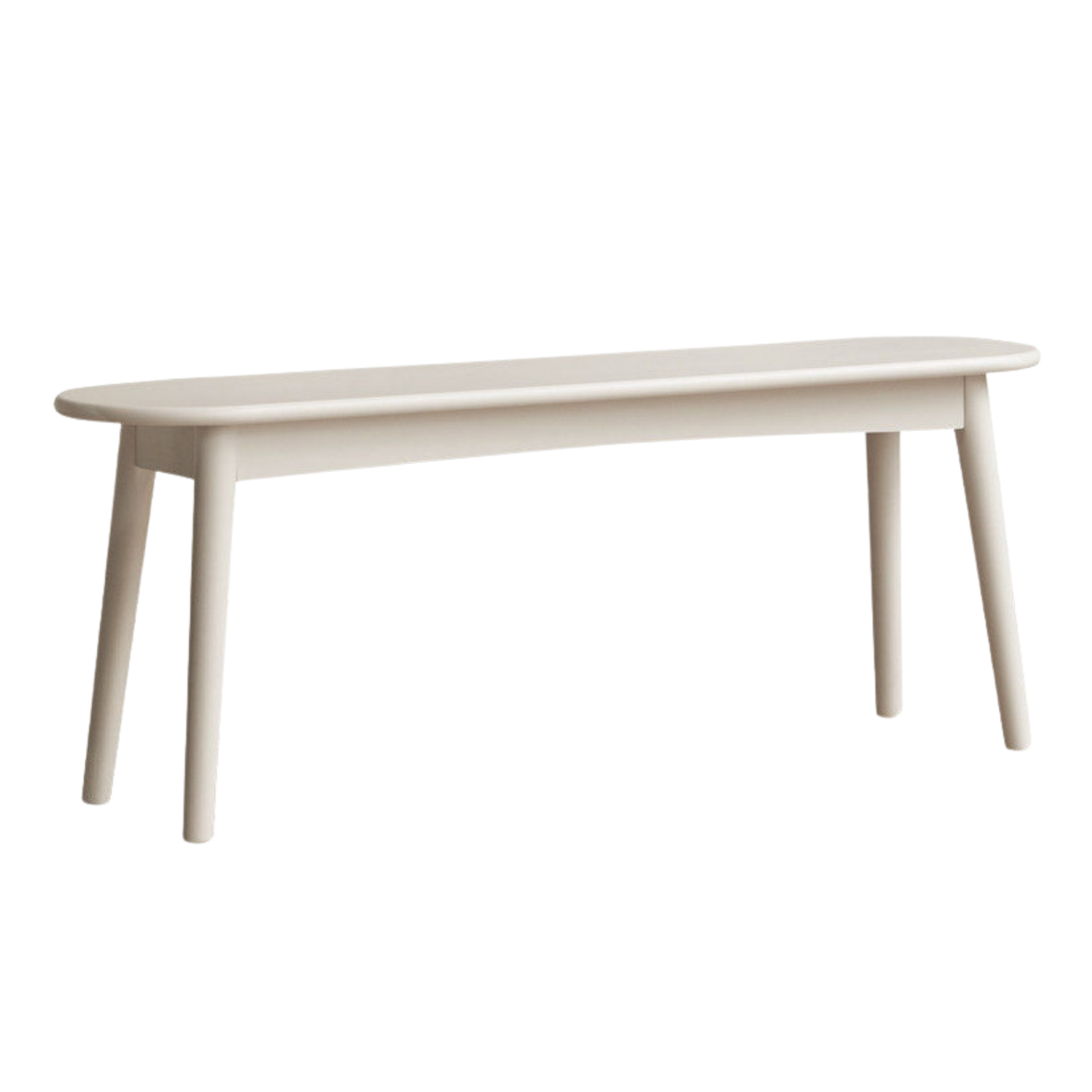 Solid Rubberwood French Cream Style Long Bench