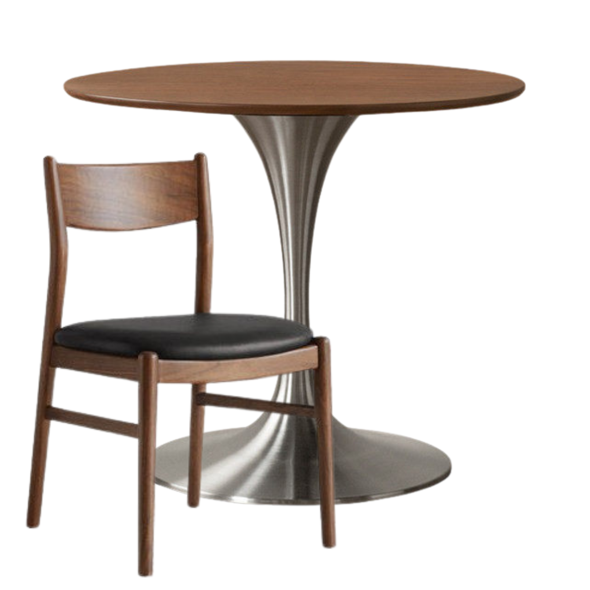 Black Walnut Solid Wood Dining Table Bauhaus Style