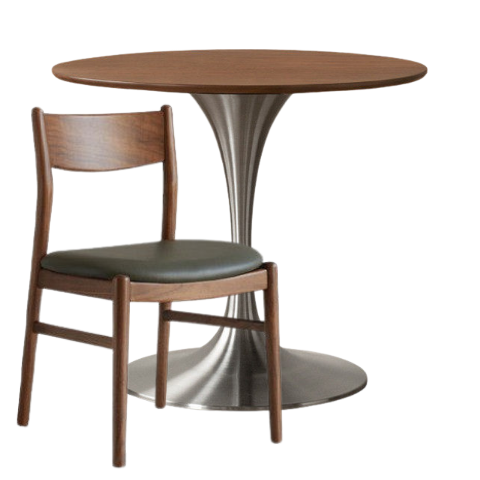 Black Walnut Solid Wood Dining Table Bauhaus Style