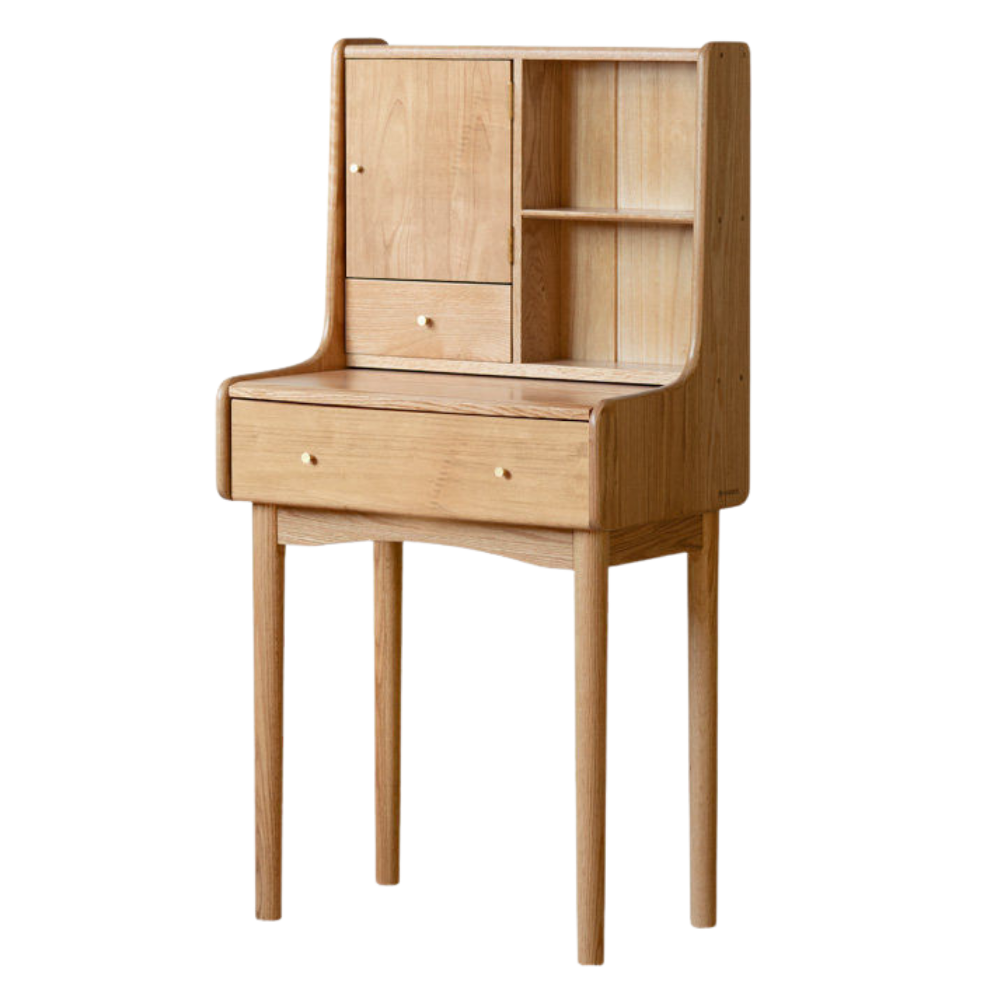 Solid RubberWood Extendable Modern Vanity Table