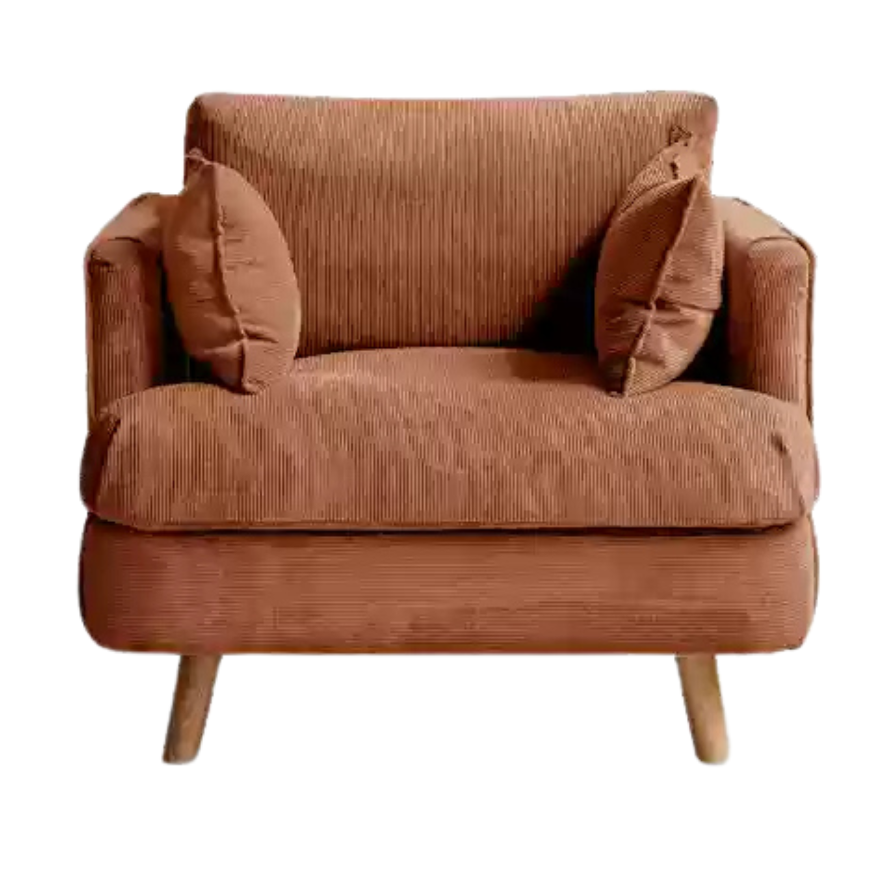 Retro Cozy Fabric Armchair)