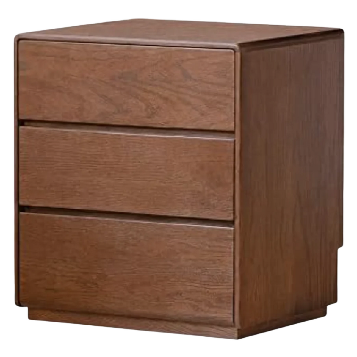 Solid Oak, Rubberwood, Wood Compact 3-Drawer Chest with Small Footprint