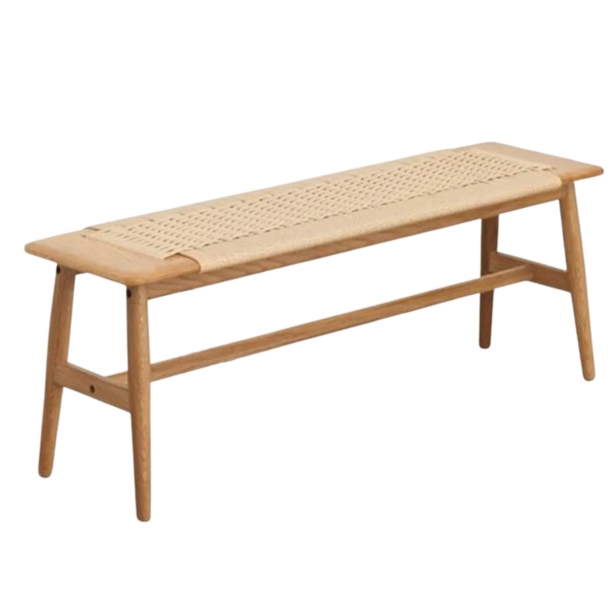 Oak solid wood Corded Bench
