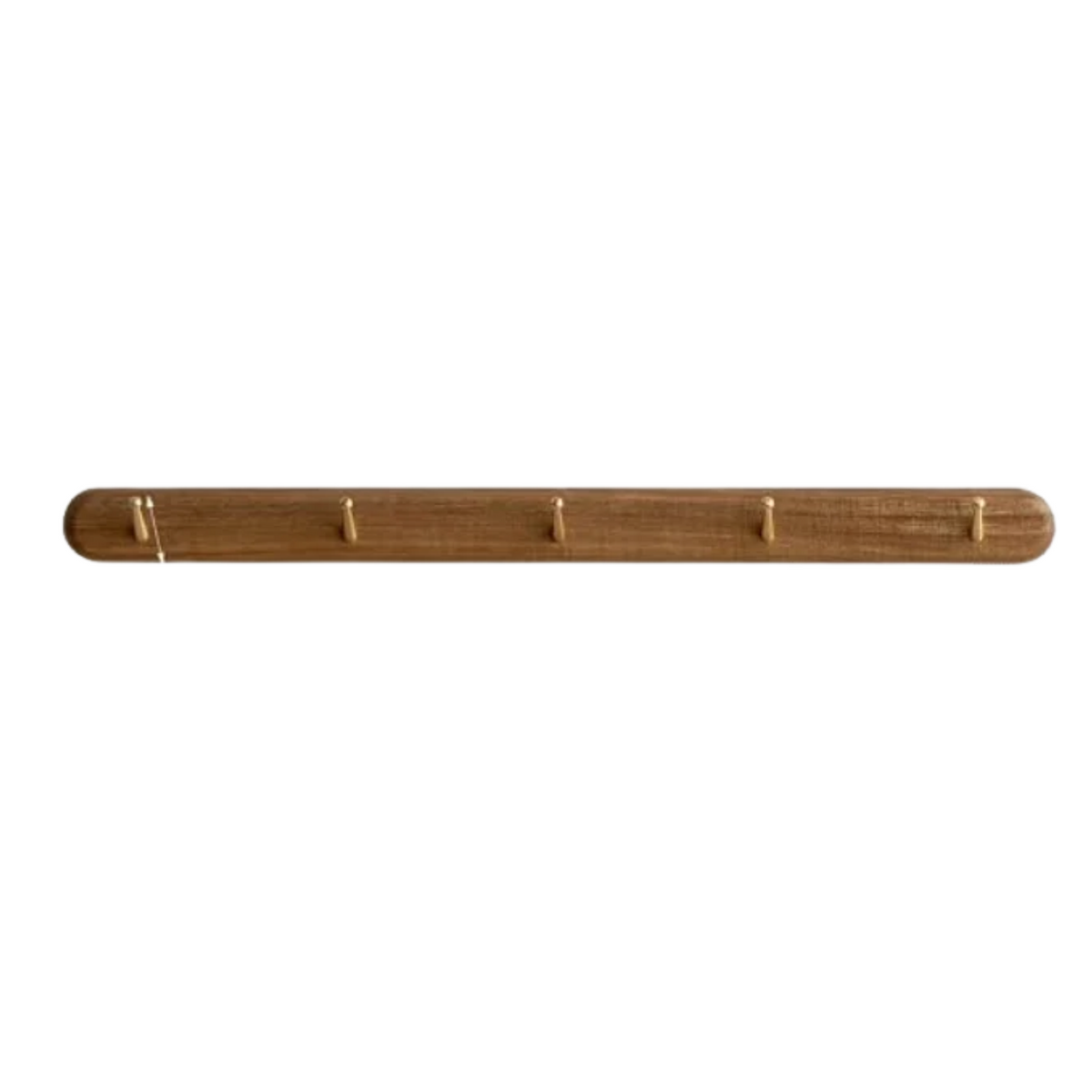 Beech Solid Wood Wall Mounted Coat Rack with 5 Hooks