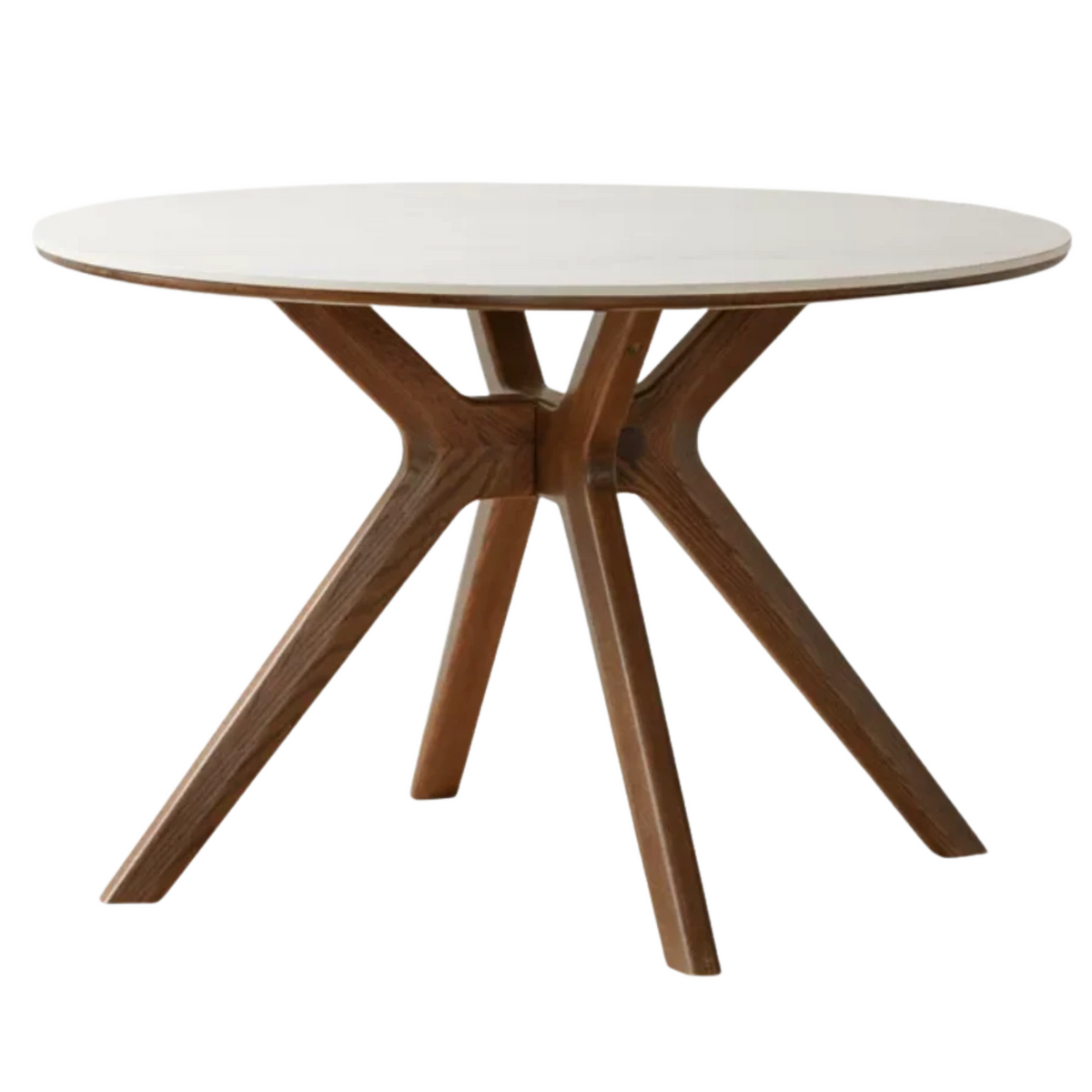 Oak Solid Wood Round Dining Table with Optional Sintered Stone Top and Chairs