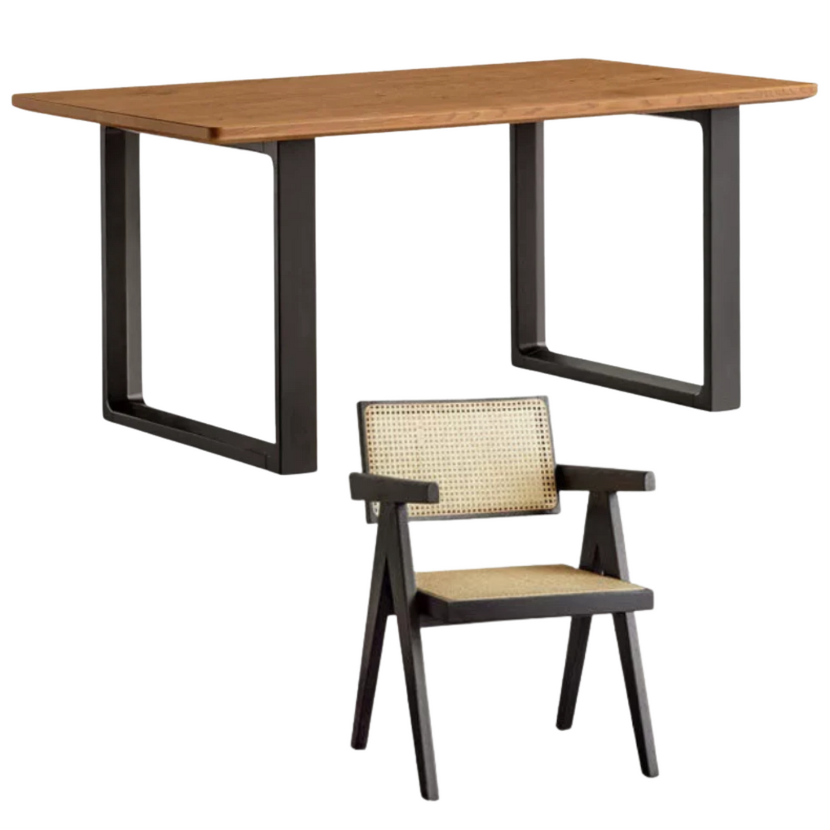 White Oak Solid Wood Antique Rectangular Dining Table
