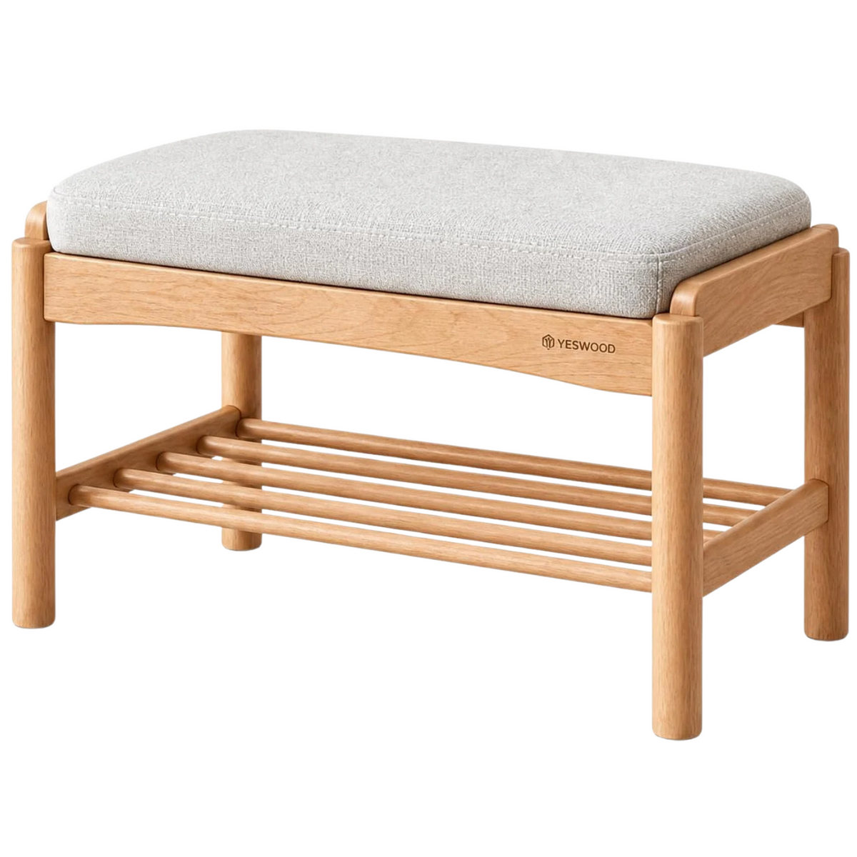 Beech, Oak Solid Wood Shoe Changing Stool