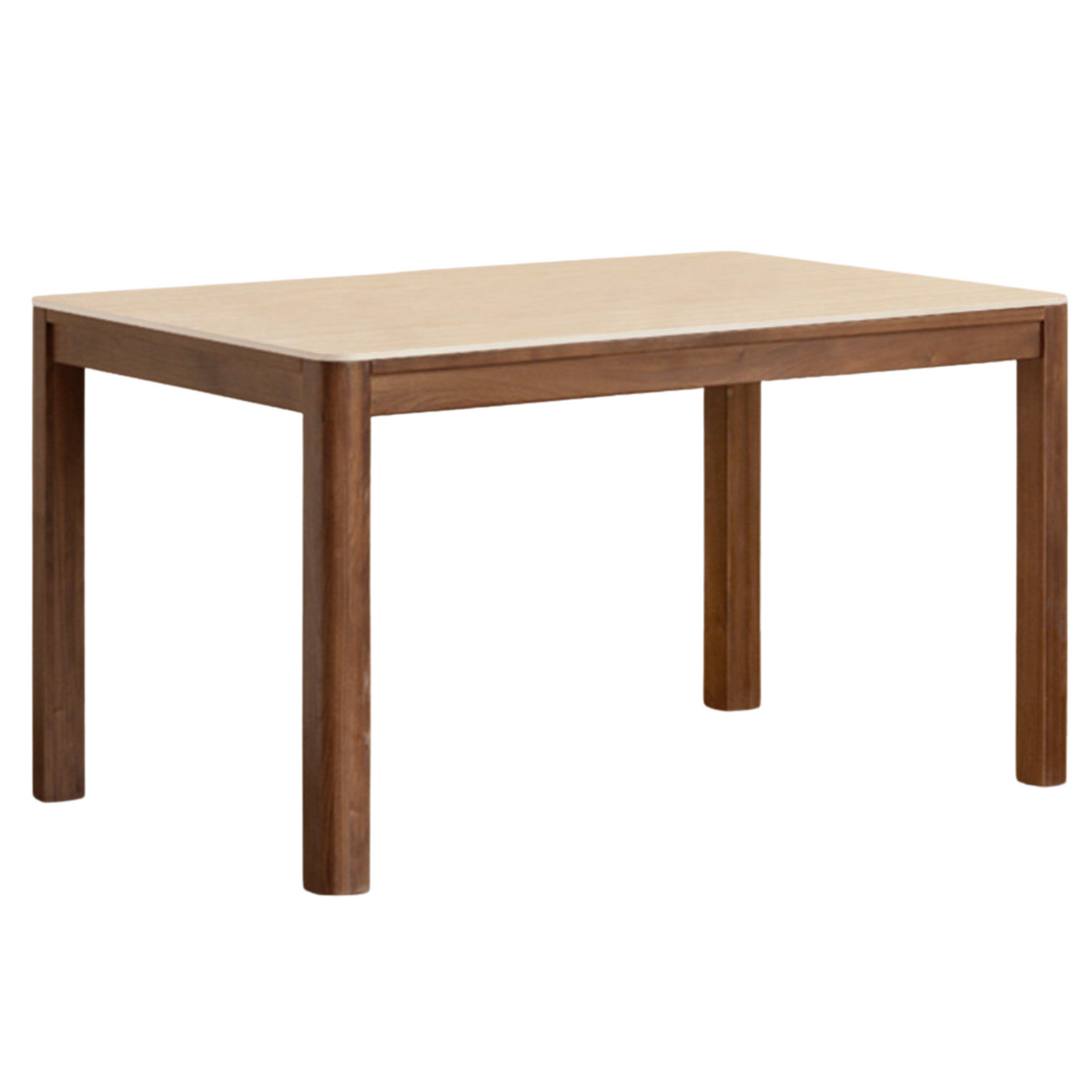 Black Walnut Solid Wood Dining Table with Travertine or Black Sintered Stone Top, Optional 4 Chairs