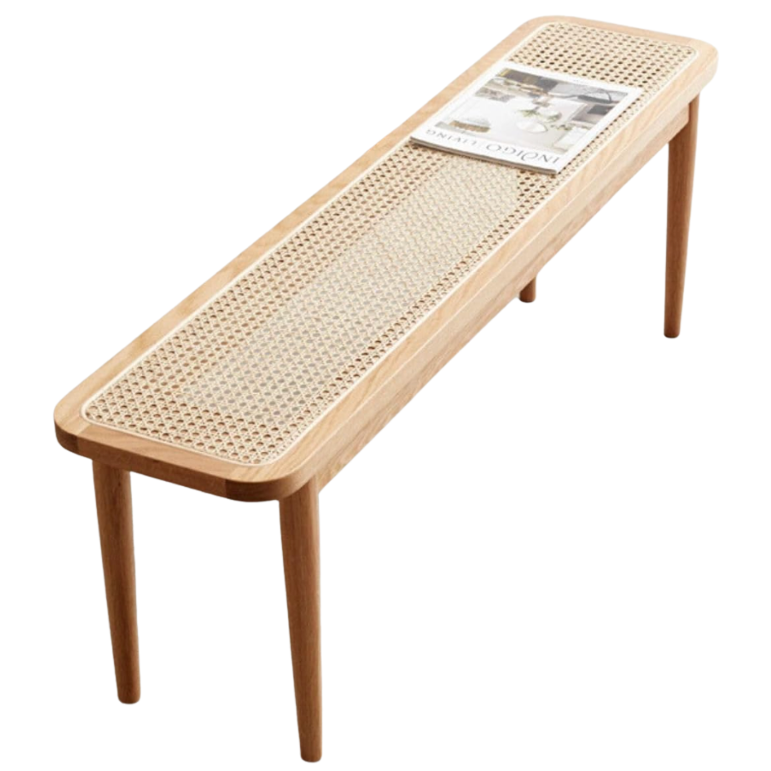 Oak solid wood Corded Bench