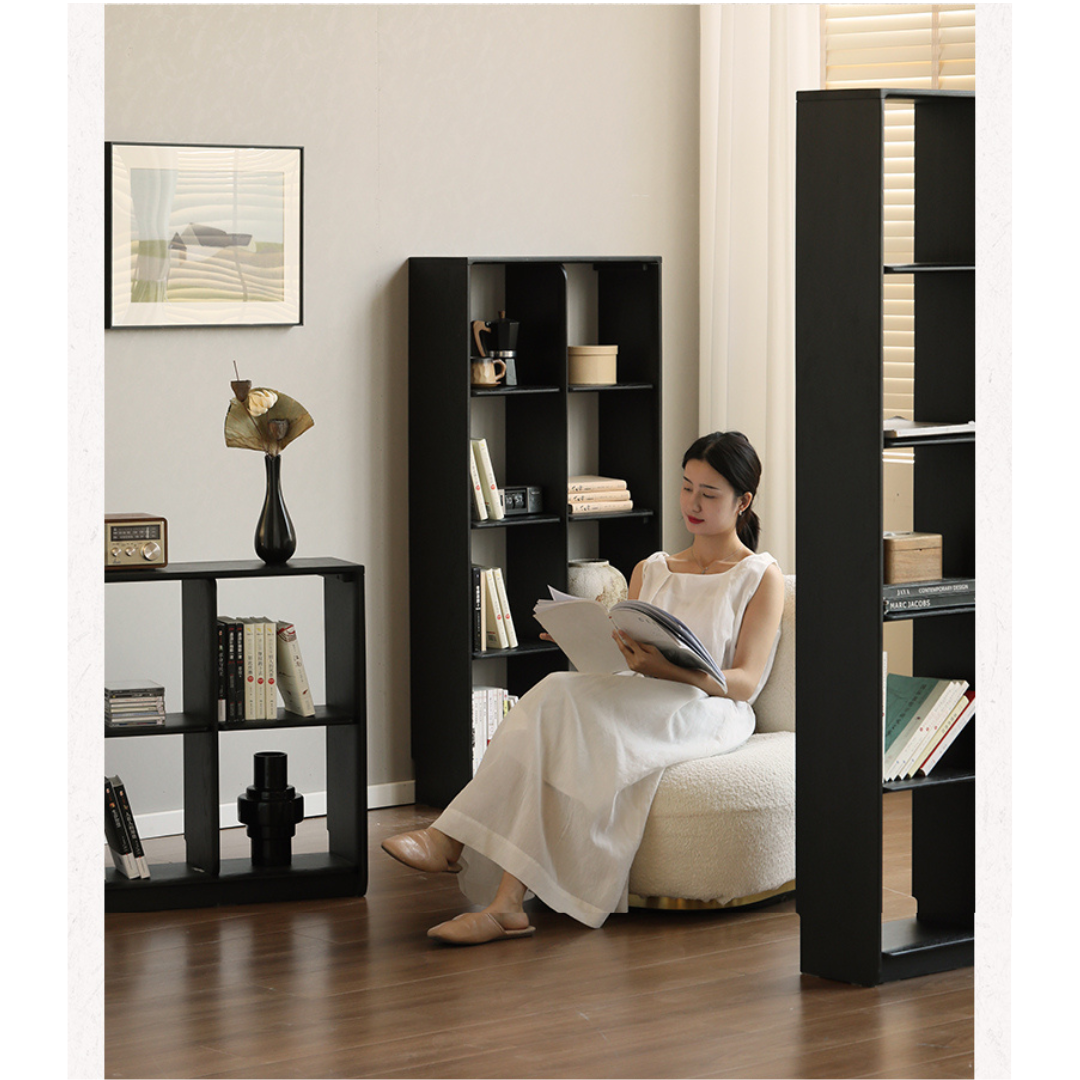 Oak Solid Wood Bookcase Lattice Cabinet Rack Free Combination.