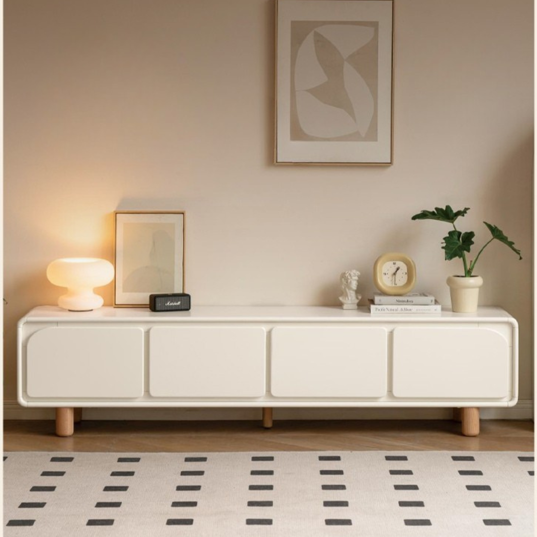 Poplar Solid Wood TV Cabinet with Drawers.