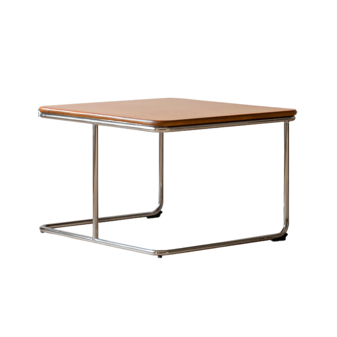 Poplar Solid Wood Rock Board Square Medieval Style Coffee Table
