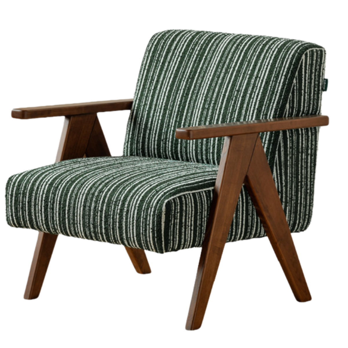 Ash solid wood Geometric Frame Lounge Chair