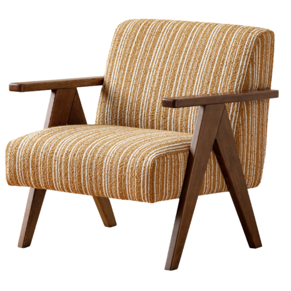 Ash solid wood Geometric Frame Lounge Chair