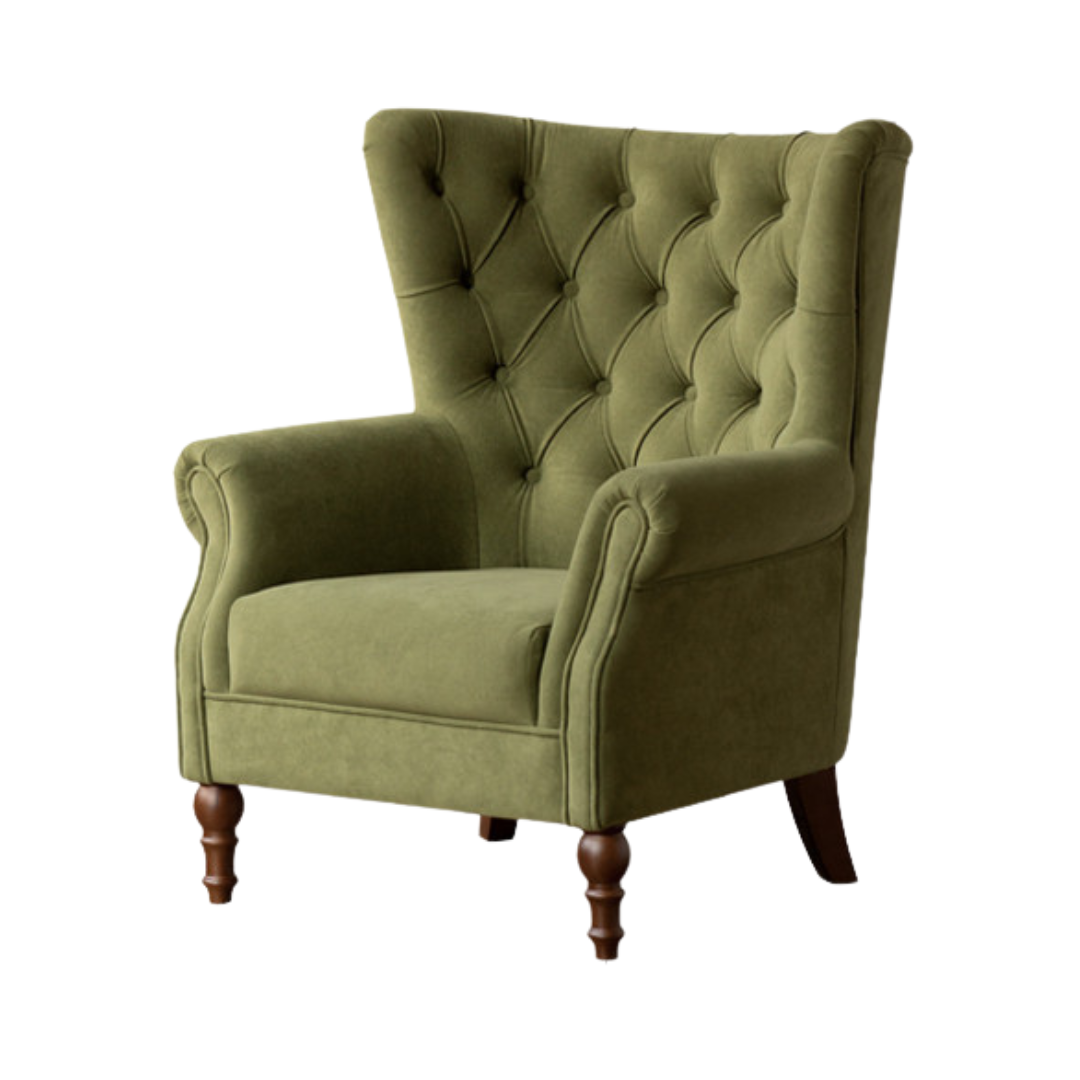 Fabric Sofa American Retro Chair.