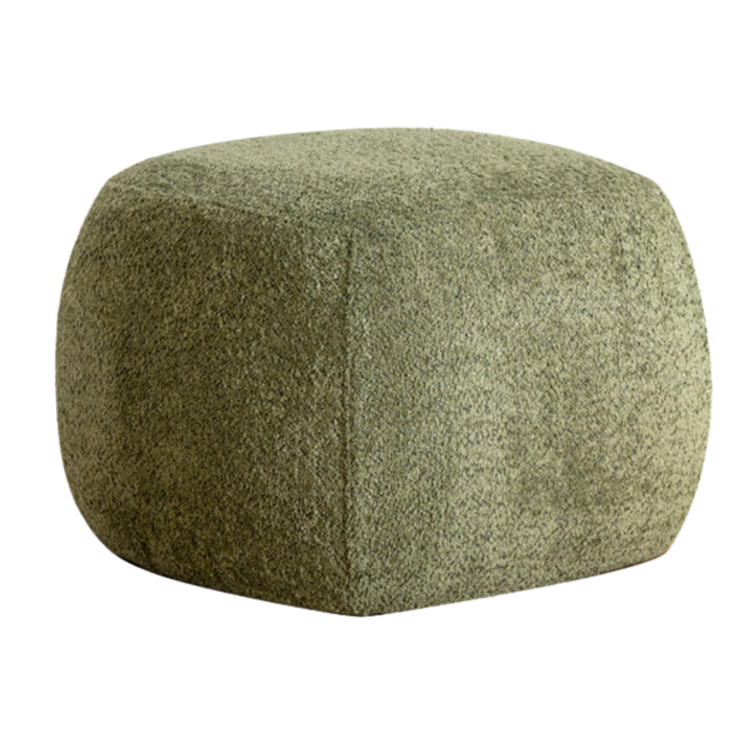 Fabric Seat Modern Footstool Pouf