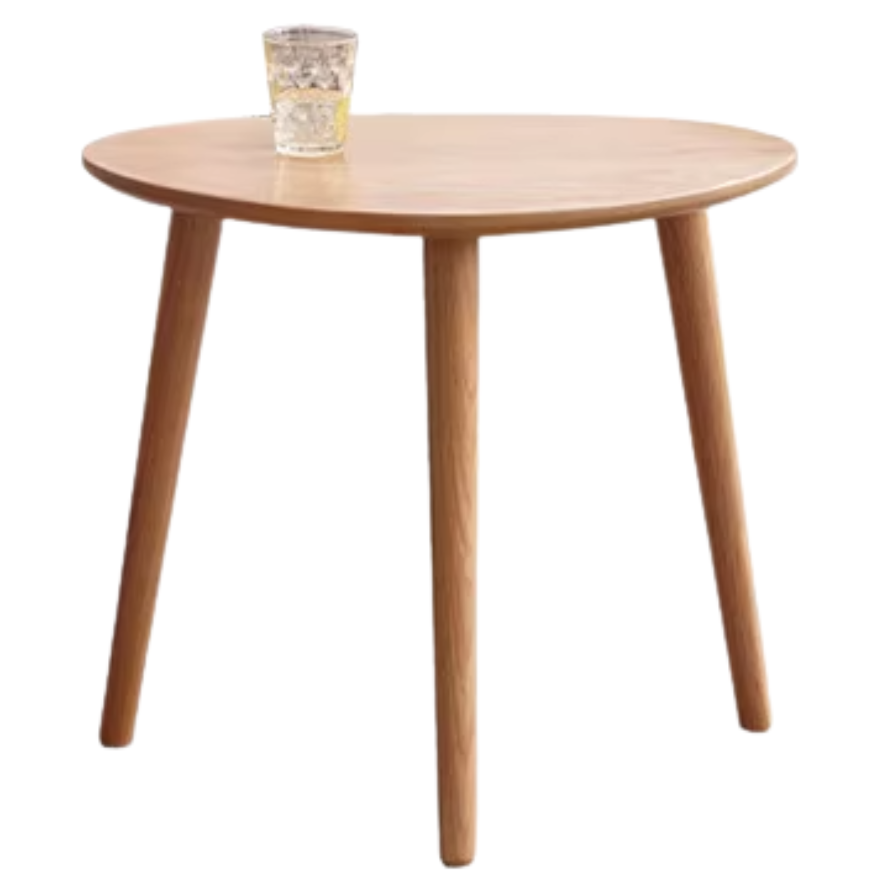 Solid Rubberwood, Oak Solid Wood Small Nordic Side Table