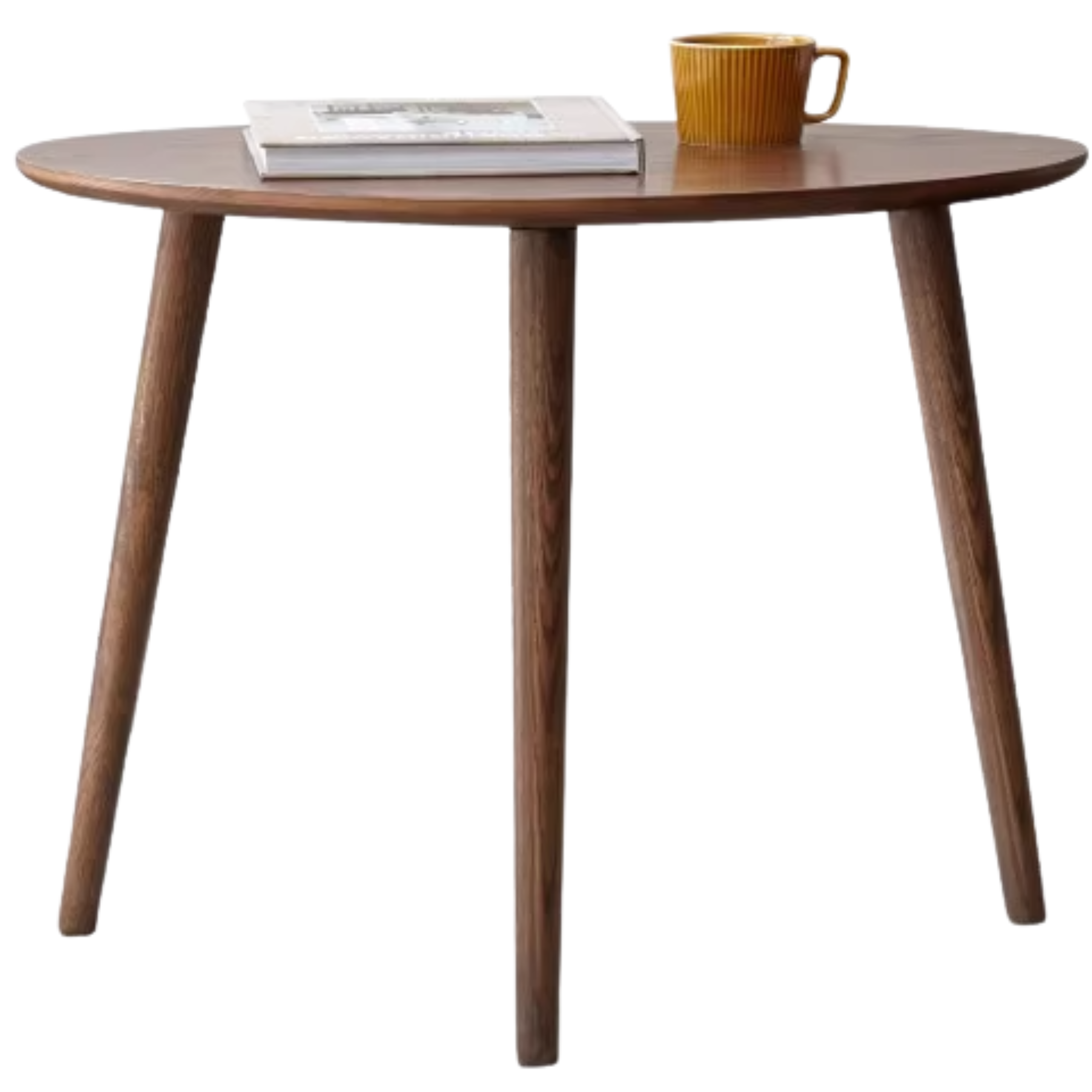 Solid Rubberwood, Oak Solid Wood Small Nordic Side Table