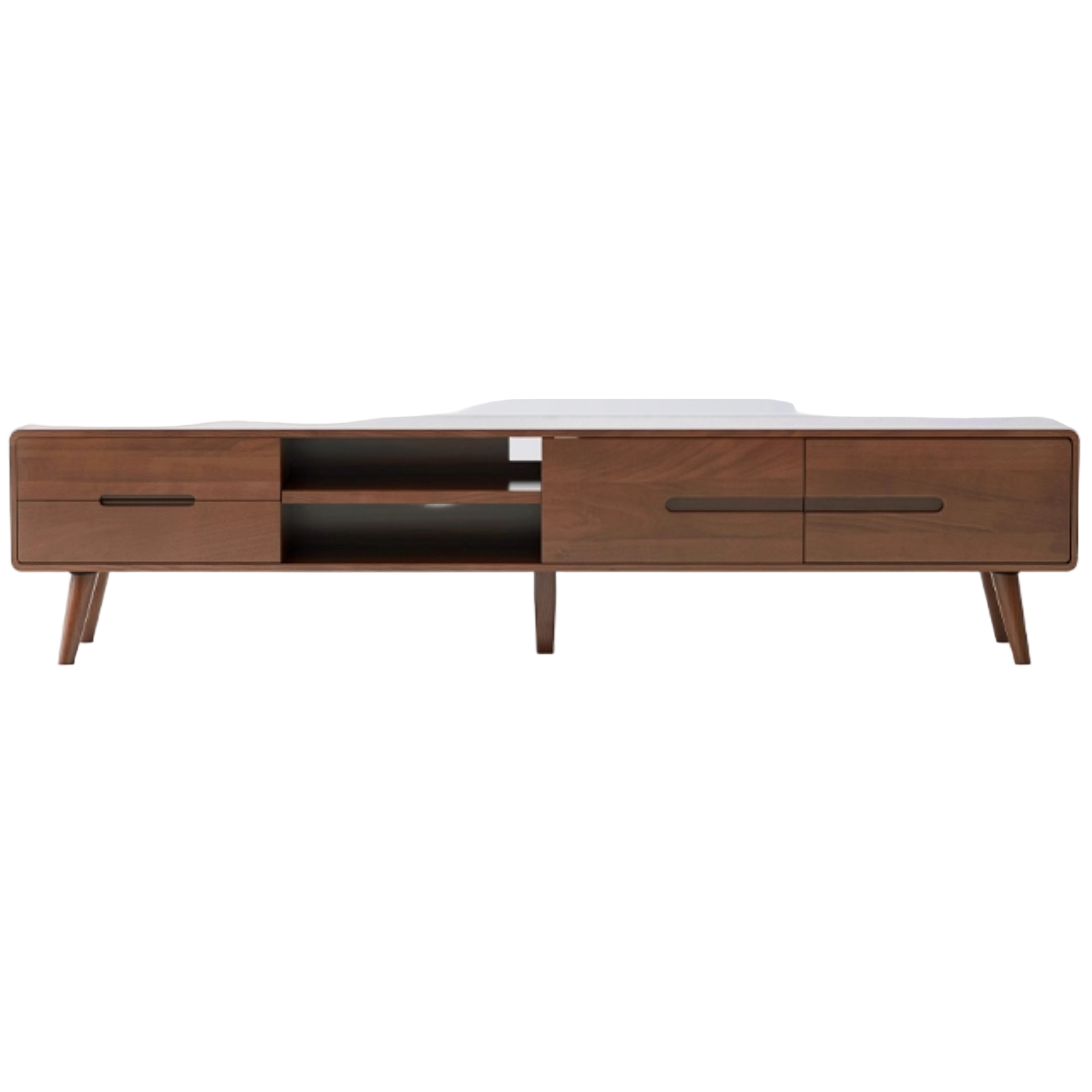 Oak, Beech, Solid Rubberwood TV Stand Sliding Doors