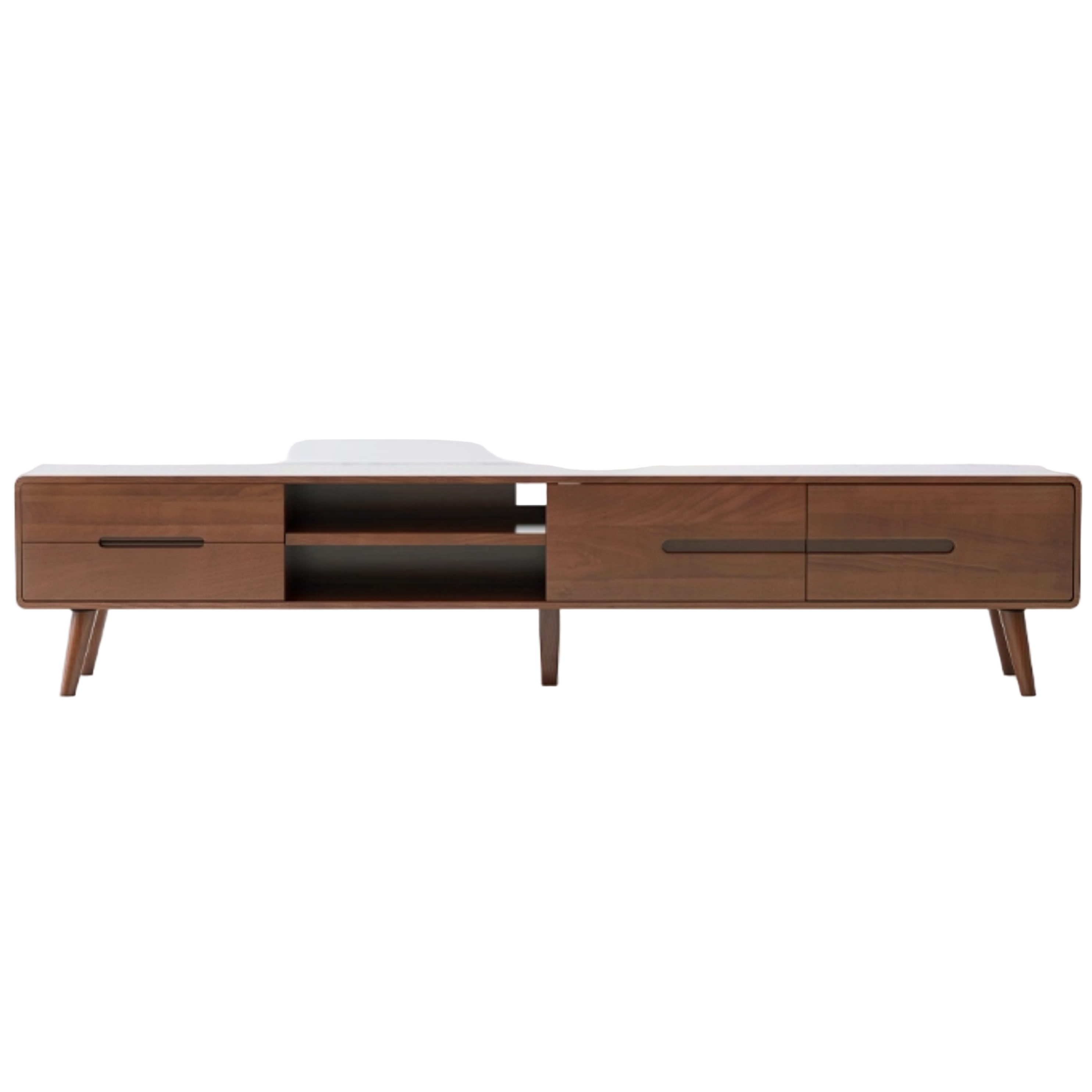 Oak, Beech, Solid Rubberwood TV Stand Sliding Doors