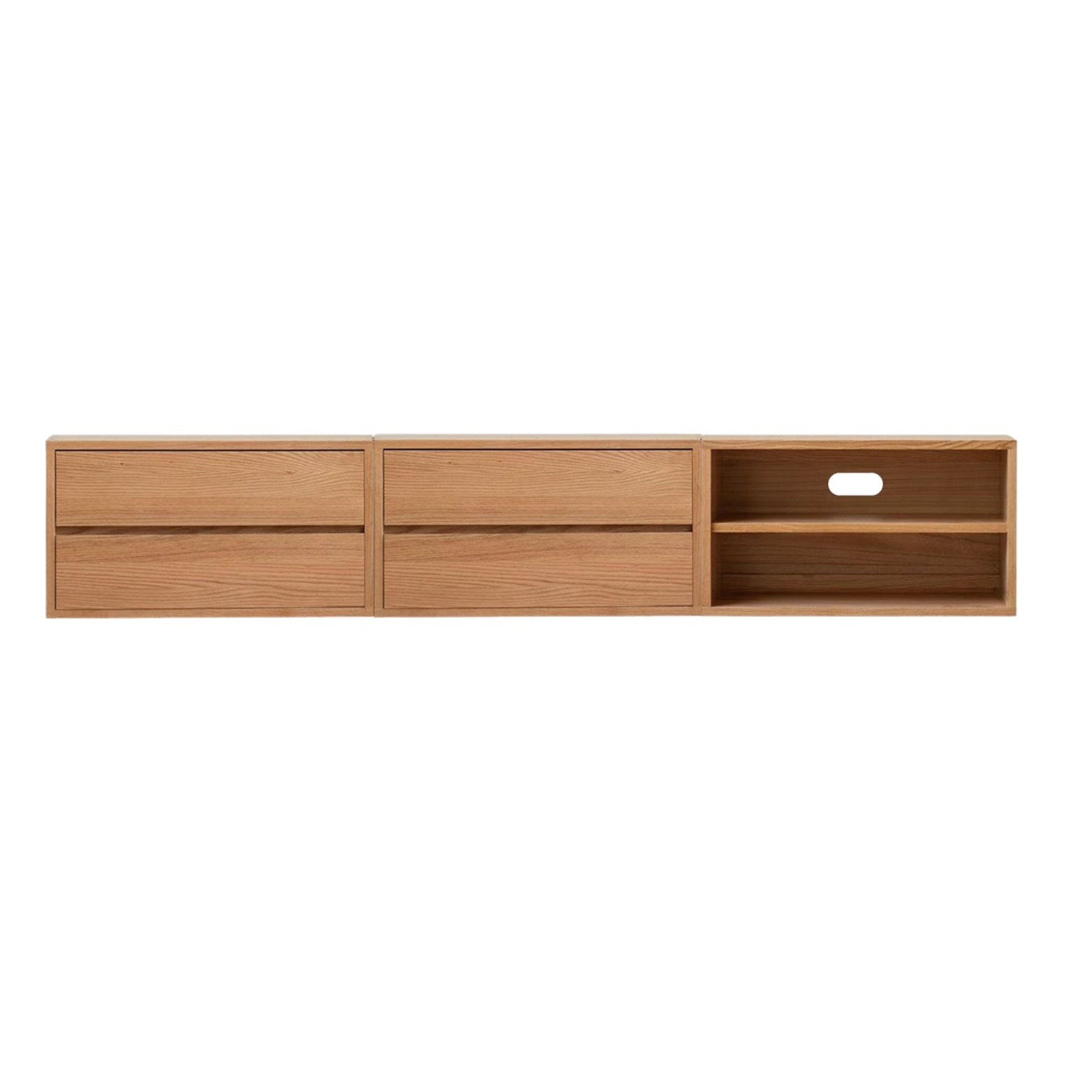 Oak, Ash Solid Wood TV Cabinet Modern Free Combination Storage Bookcases