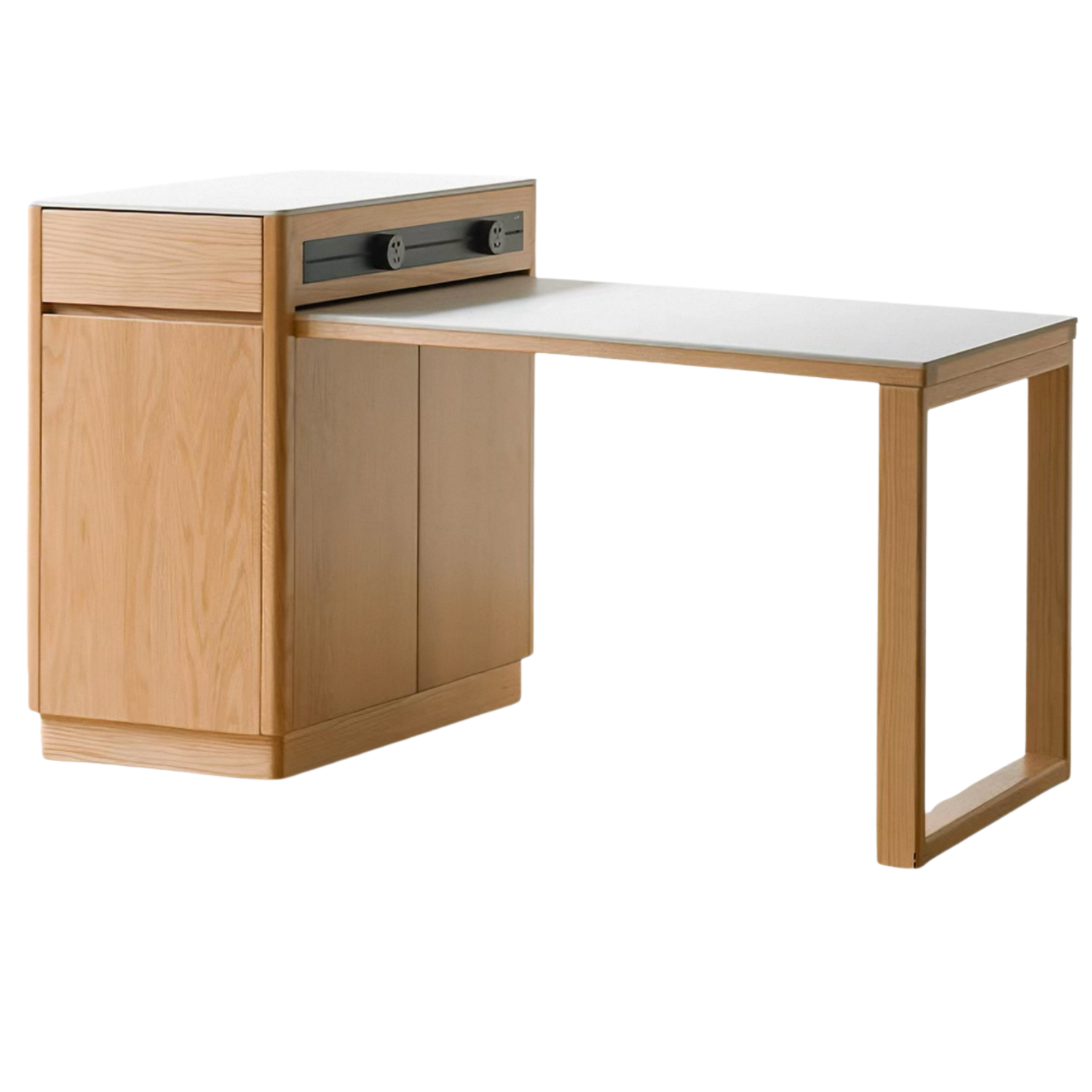 Oak Solid Wood Telescopic Island Rock Plate Bar Table