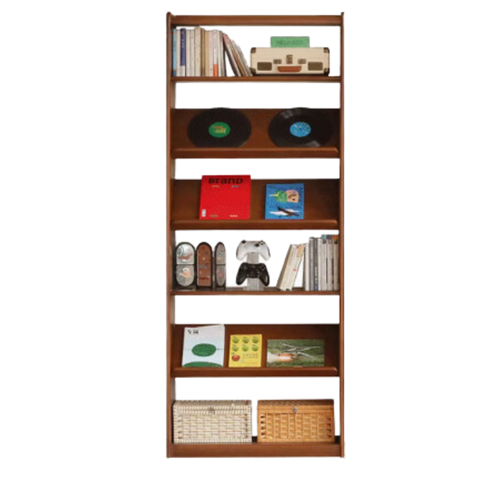Poplar Solid Wood Antique Style Glass Combination Display Bookcase.