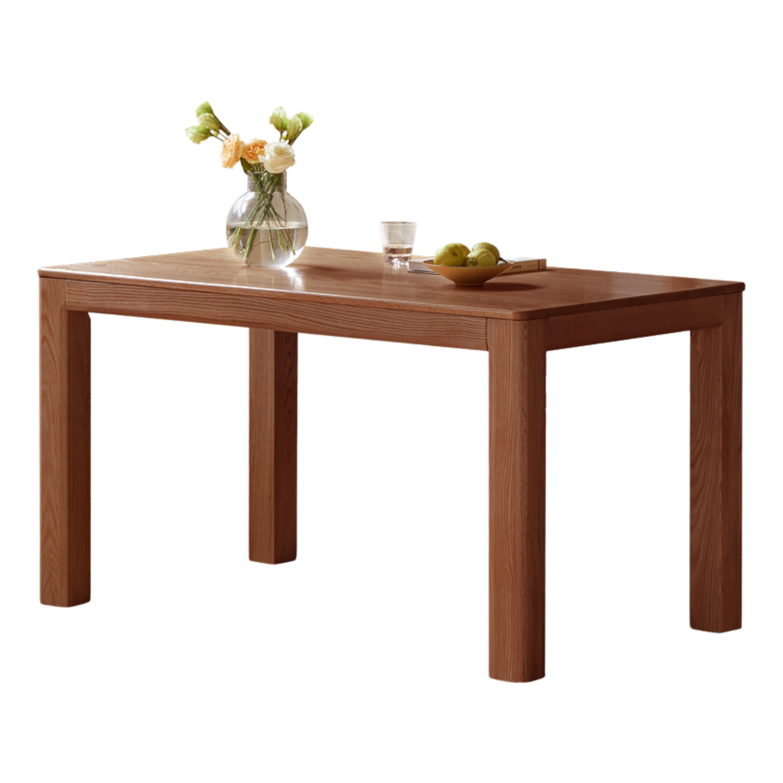 Oak, Red Oak Solid Wood Rectangular Dining Table