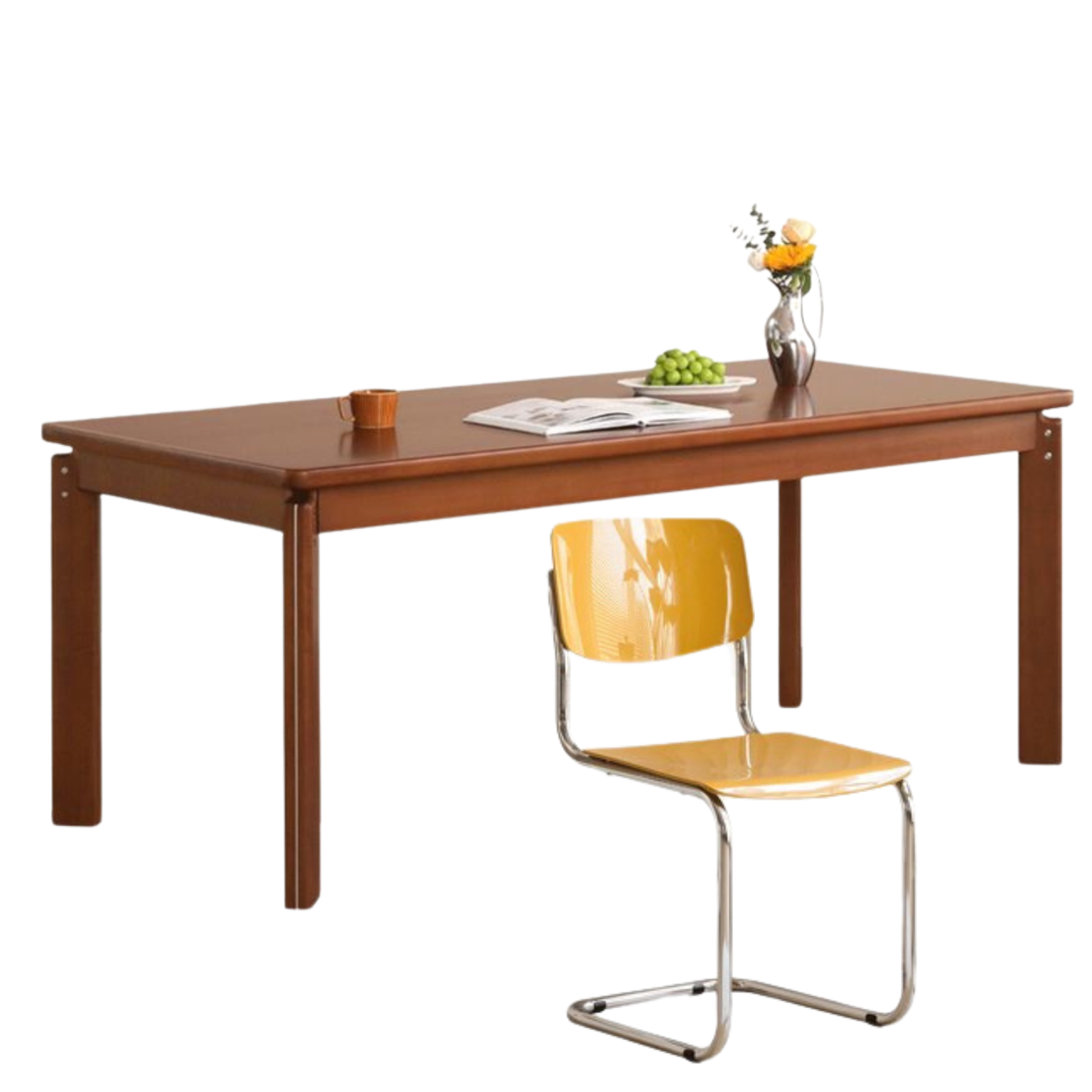 Poplar Solid Wood Medieval Retro Dining Table