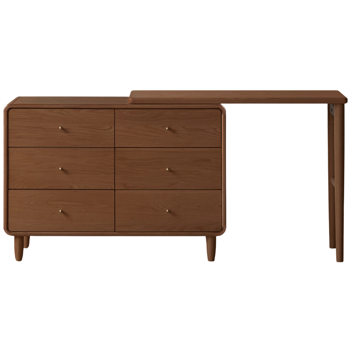 Oak Solid Wood Retractable Vanity Table.