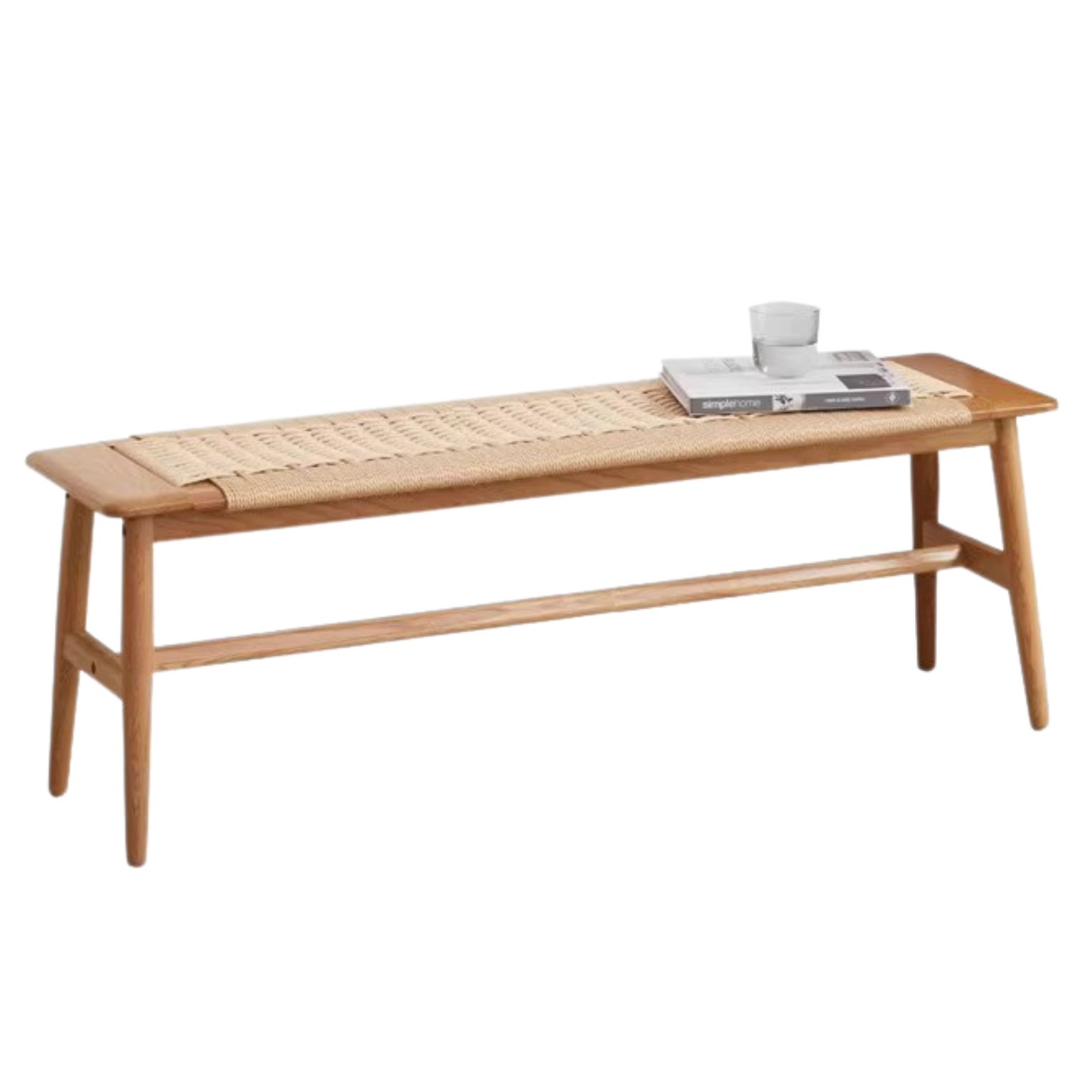 Oak solid wood Corded Bench