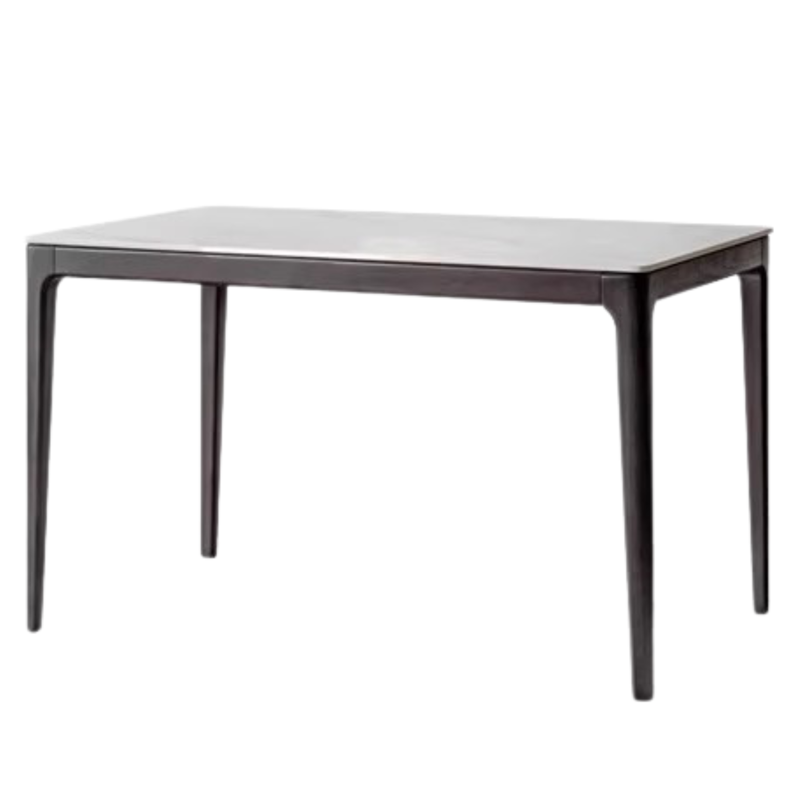 Oak Solid Wood, Solid RubberWood Dining Table Rock Slab Surface