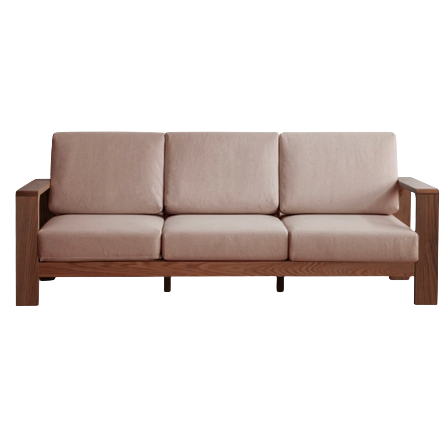 Oak, Poplar, Rubberwood, Beech Solid Wood Modern Fabric Sofa.