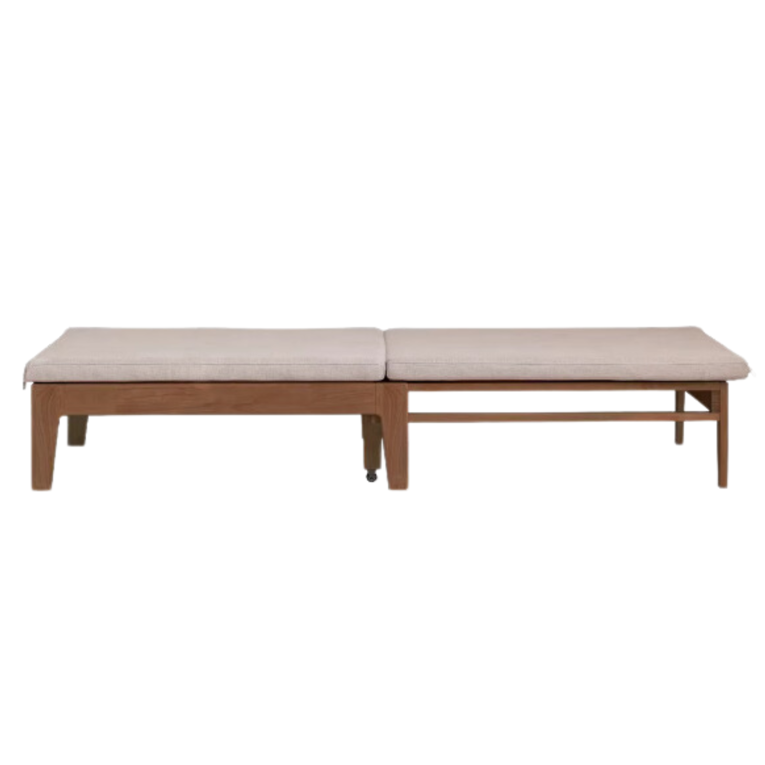 Oak, Beech, Solid Rubberwood Folding Sofa Bed, Retractable Sofa.