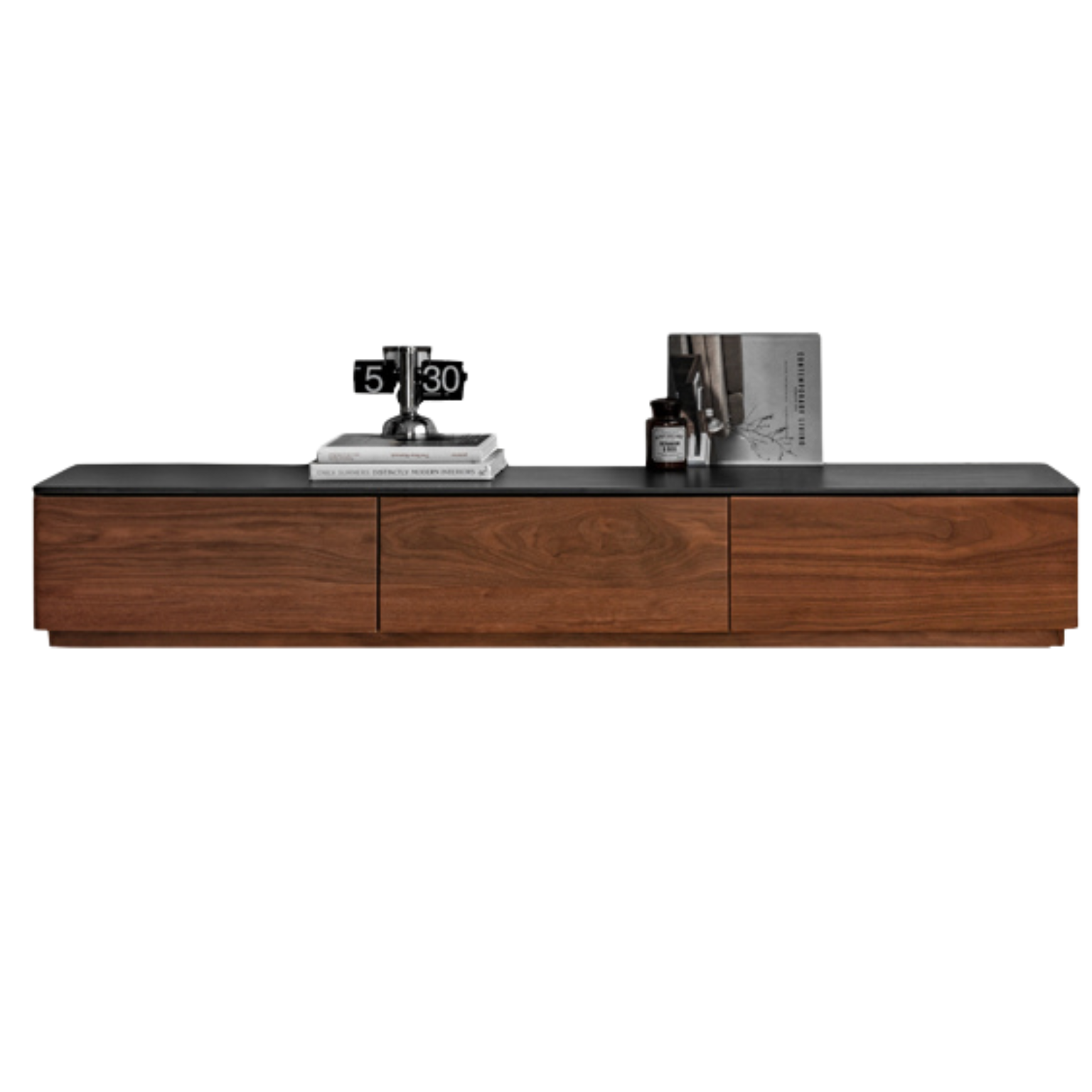 Black Walnut Solid Wood TV Stand Rock Slab