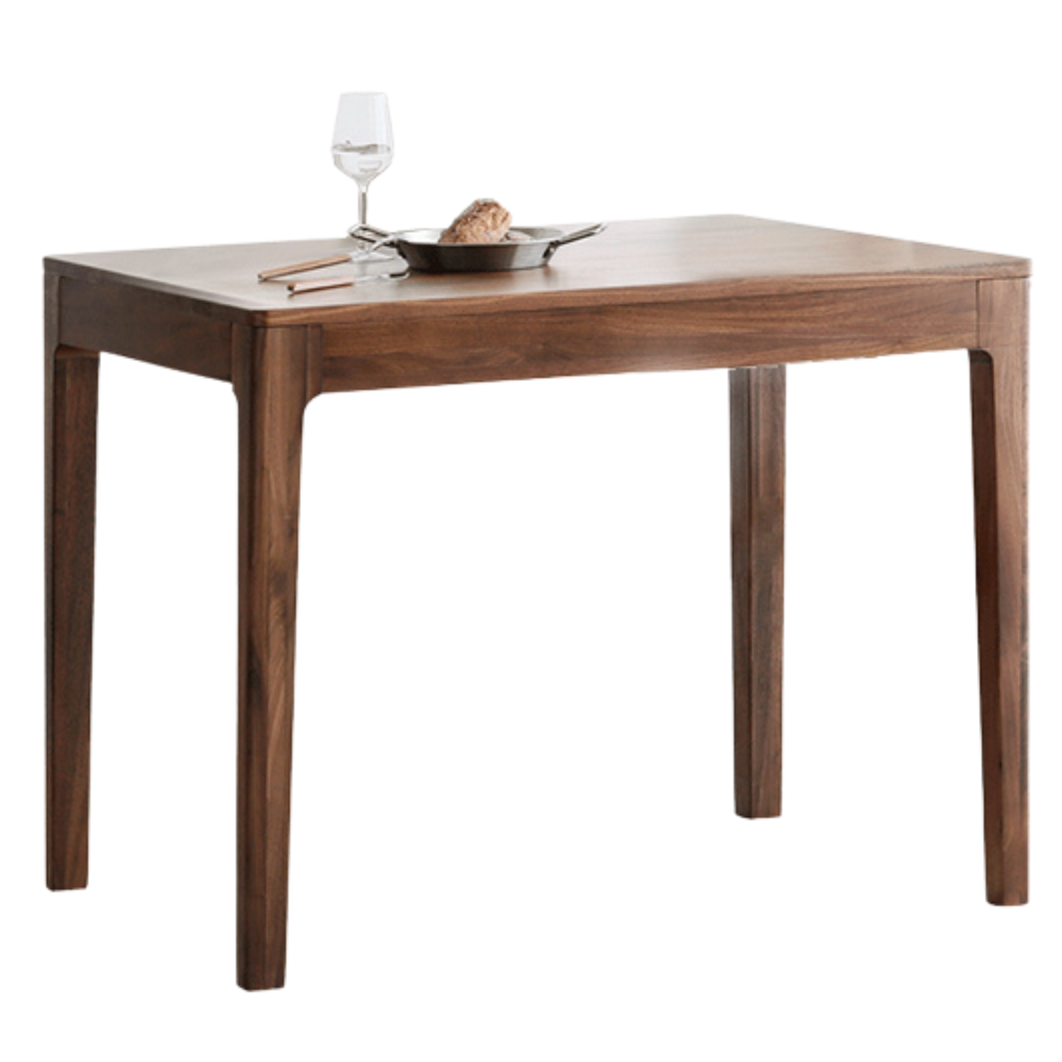 Black Walnut, Sandalwood Solid Wood Rectangular Dining Table