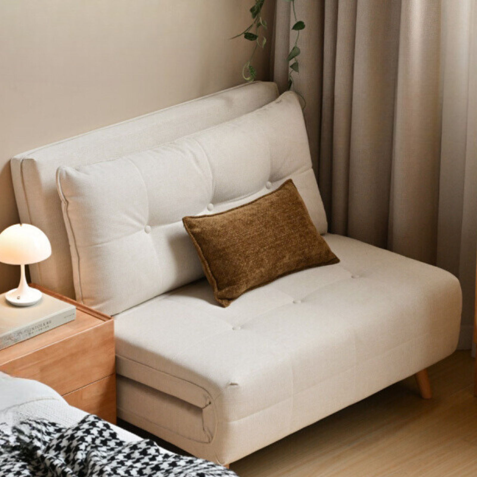 Fabric Sofa Bed Living Room Small Unit Multifunctional Folding Dual Purpose Sofa Single Sofa Bed Furniture Out of Stock 40.1 34.2 31.8 inch