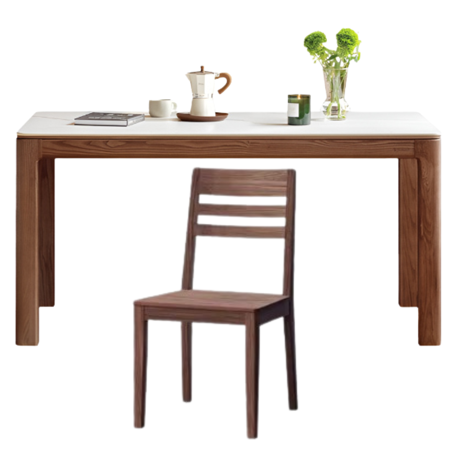 Ash, Oak Solid Wood Modern Rock Dining Table