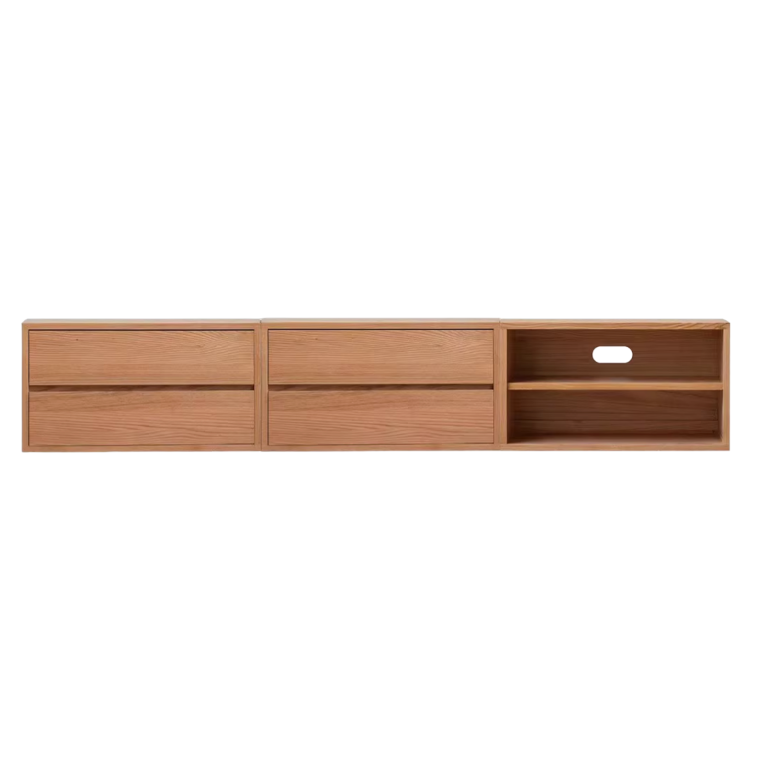 Oak, Ash Solid Wood TV Cabinet Modern Free Combination Storage Bookcases